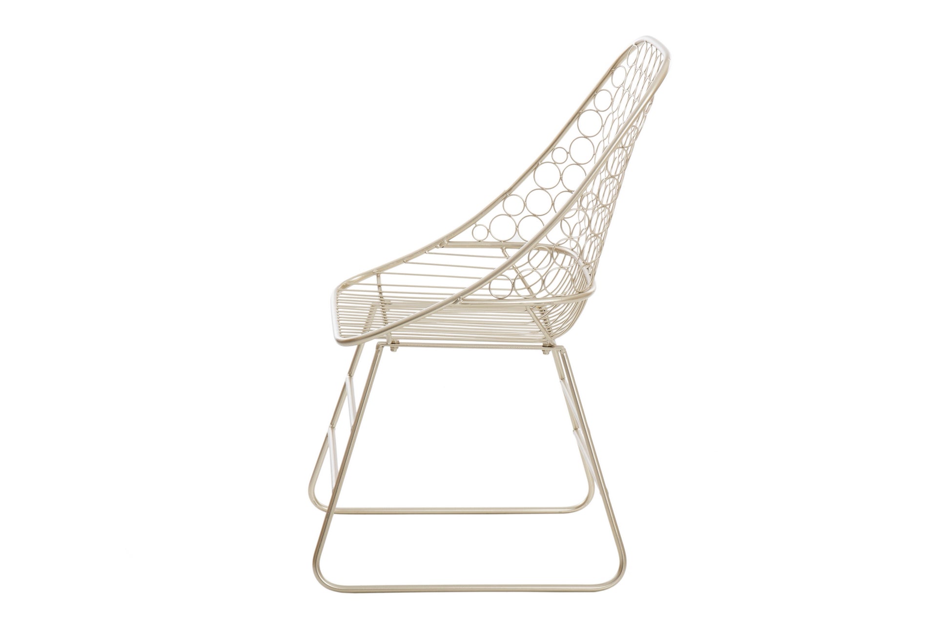 CHAMPAGNE METAL CHAIR 46x52x89 CM