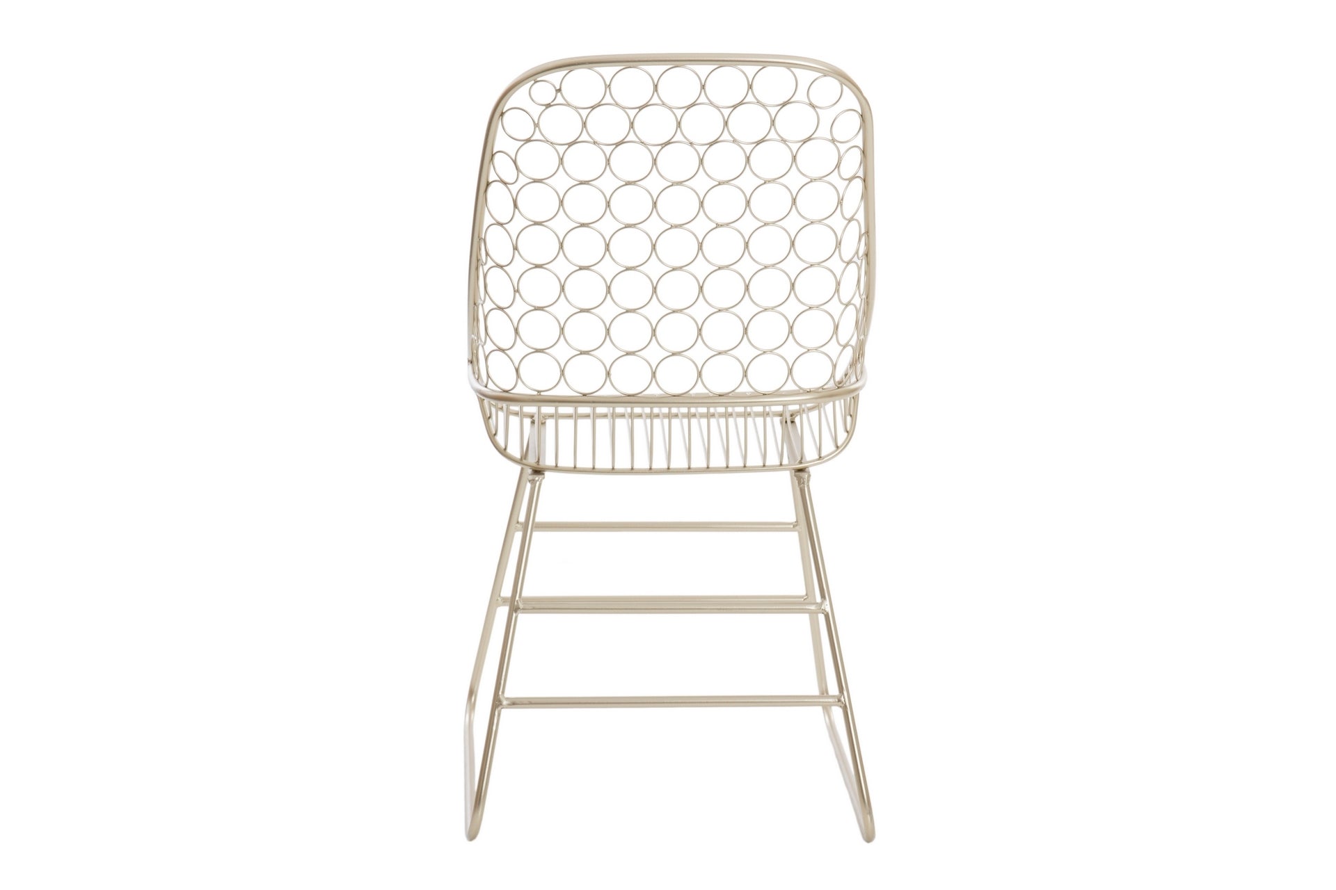 CADEIRA DE METAL CHAMPAGNE 46x52x89 CM