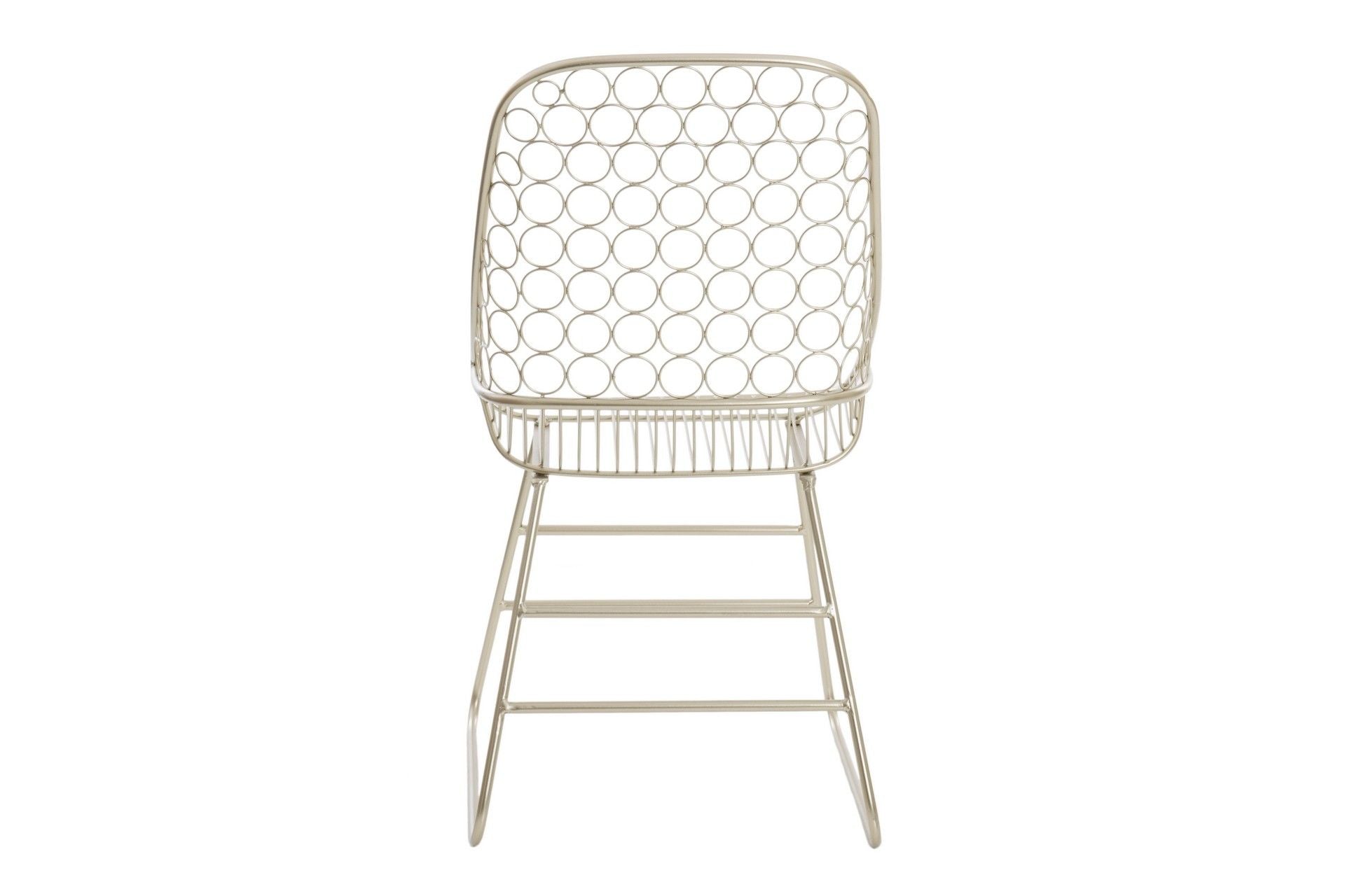 CHAMPAGNE METAL CHAIR 46x52x89 CM