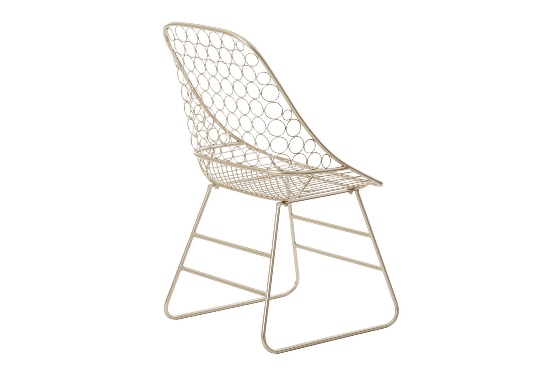 CADEIRA DE METAL CHAMPAGNE 46x52x89 CM