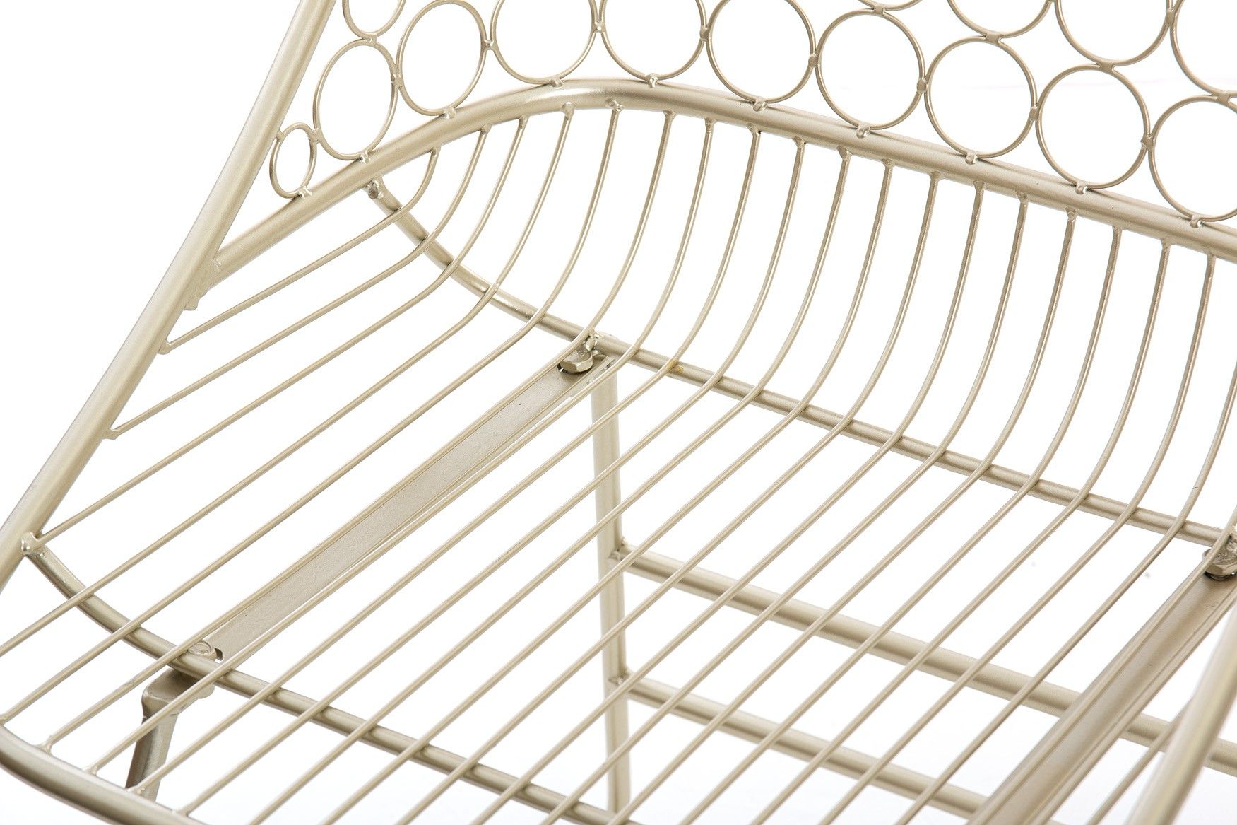 CHAMPAGNE METAL CHAIR 46x52x89 CM