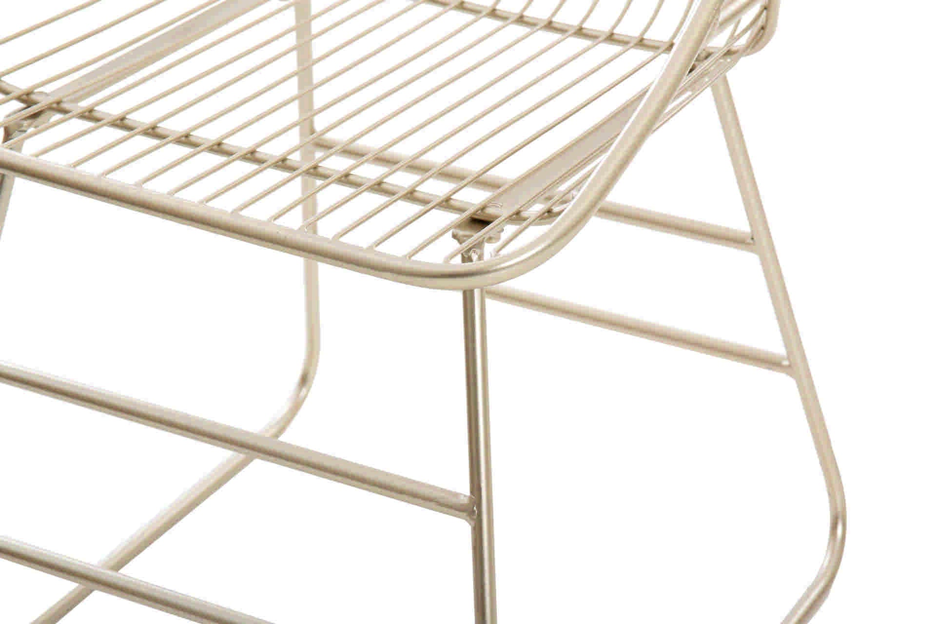 CADEIRA DE METAL CHAMPAGNE 46x52x89 CM