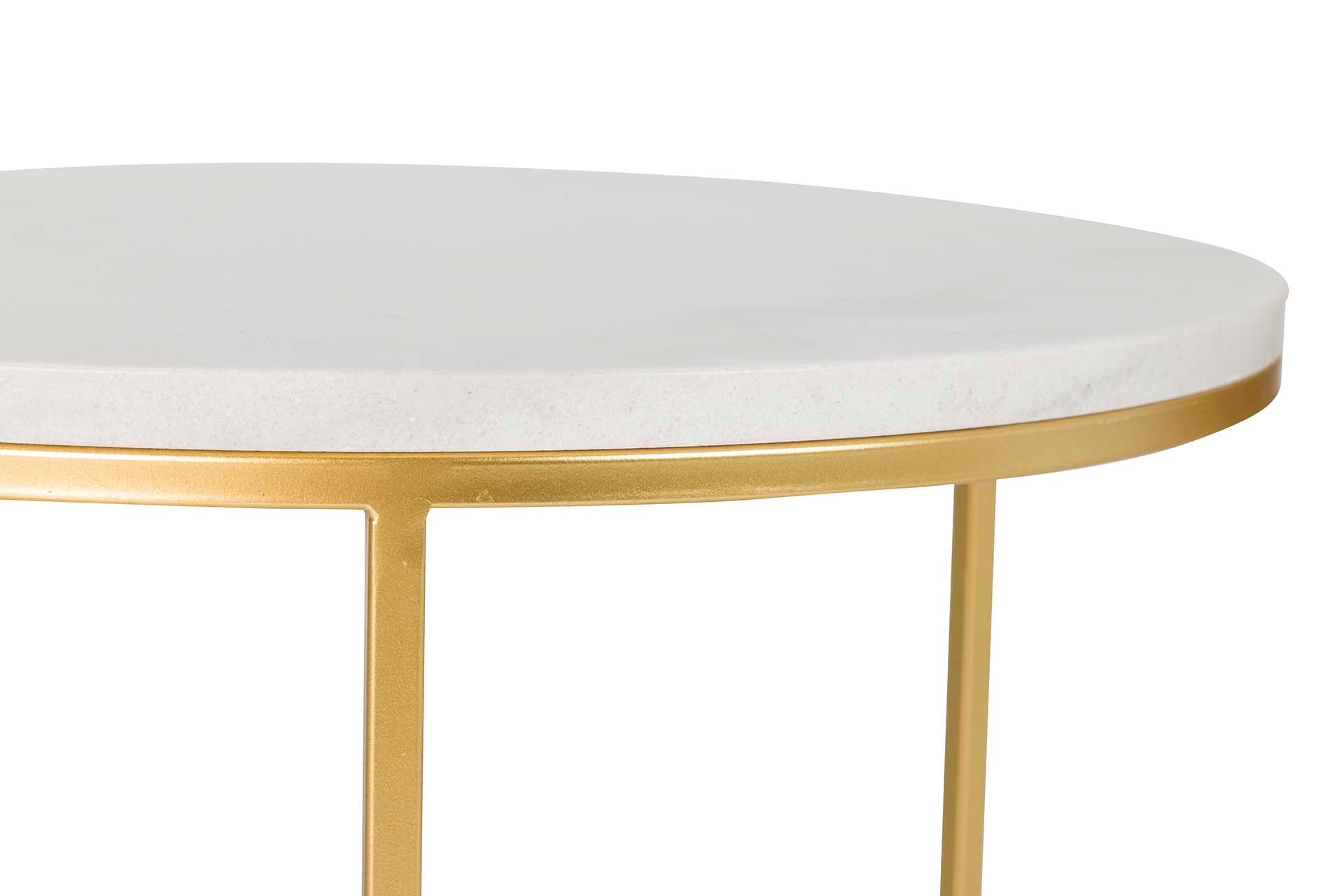 SET 2 MESAS NIDO BLANCO/NEGRO 60x60x41 50x50x38CM