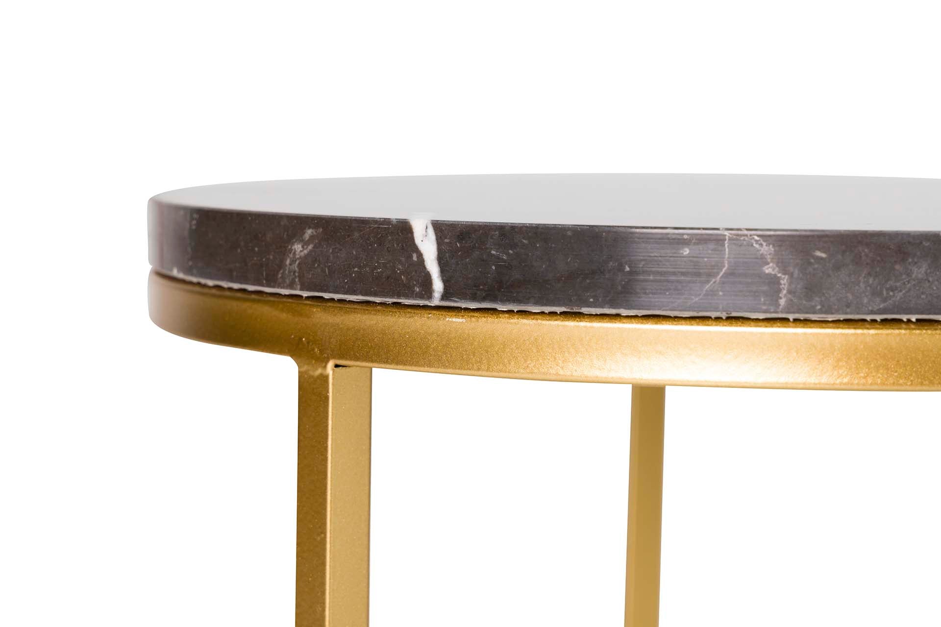 SET2 MESAS METAL BLANCO/NEGRO 41x41x50/35x35x43CM