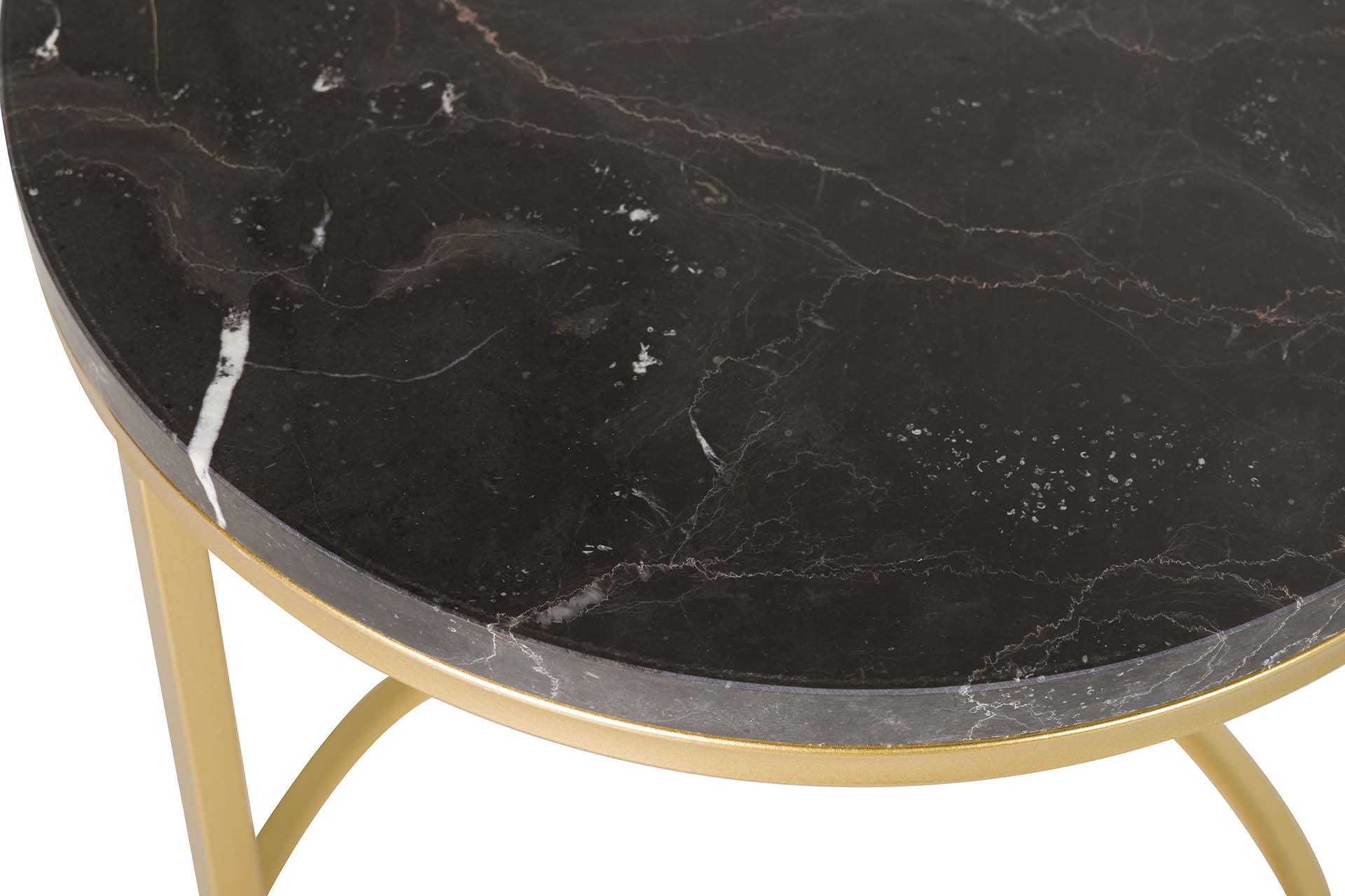 SET2 MESAS METAL BLANCO/NEGRO 41x41x50/35x35x43CM