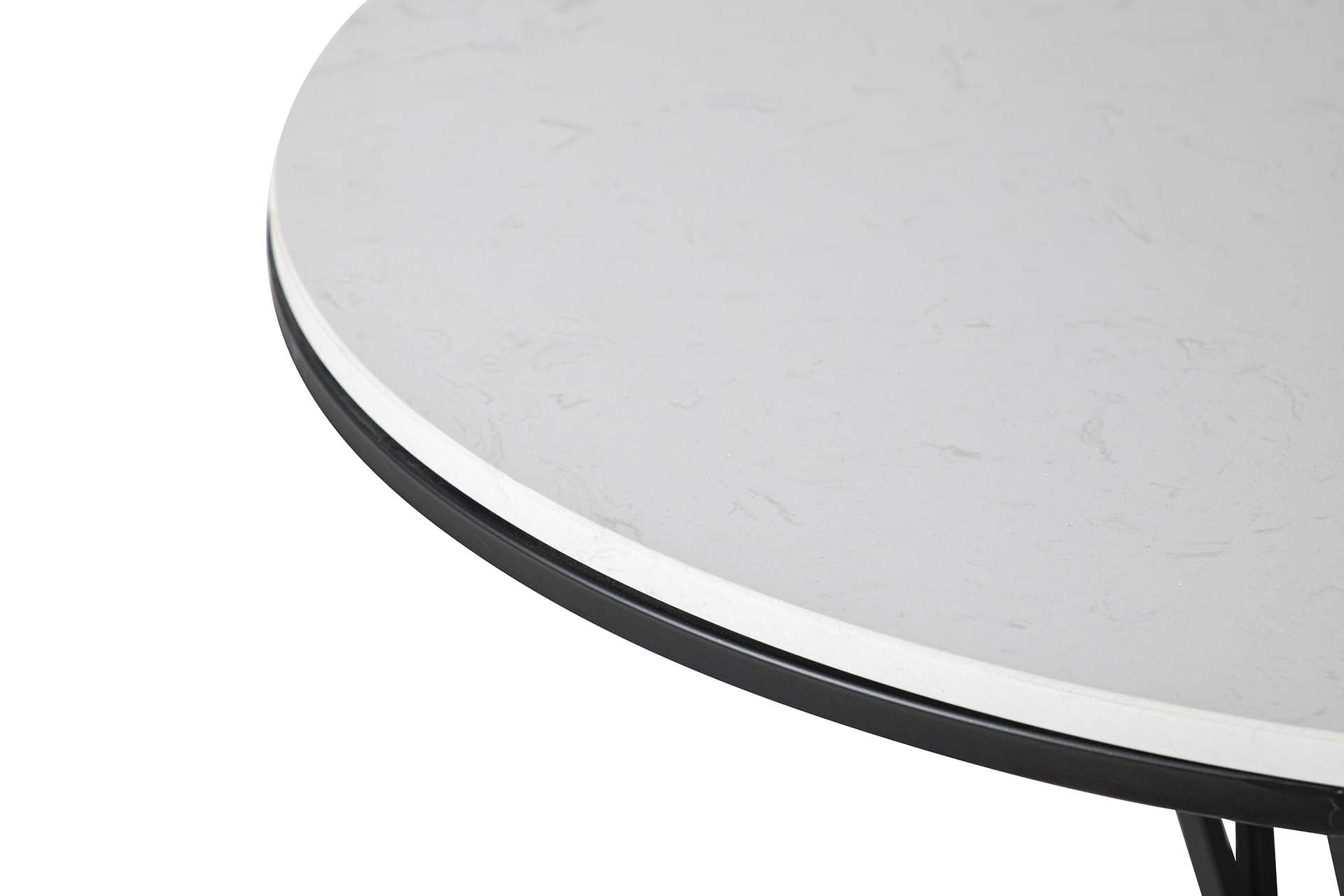 WHITE MARBLE METAL TABLE 70x70x110 CM