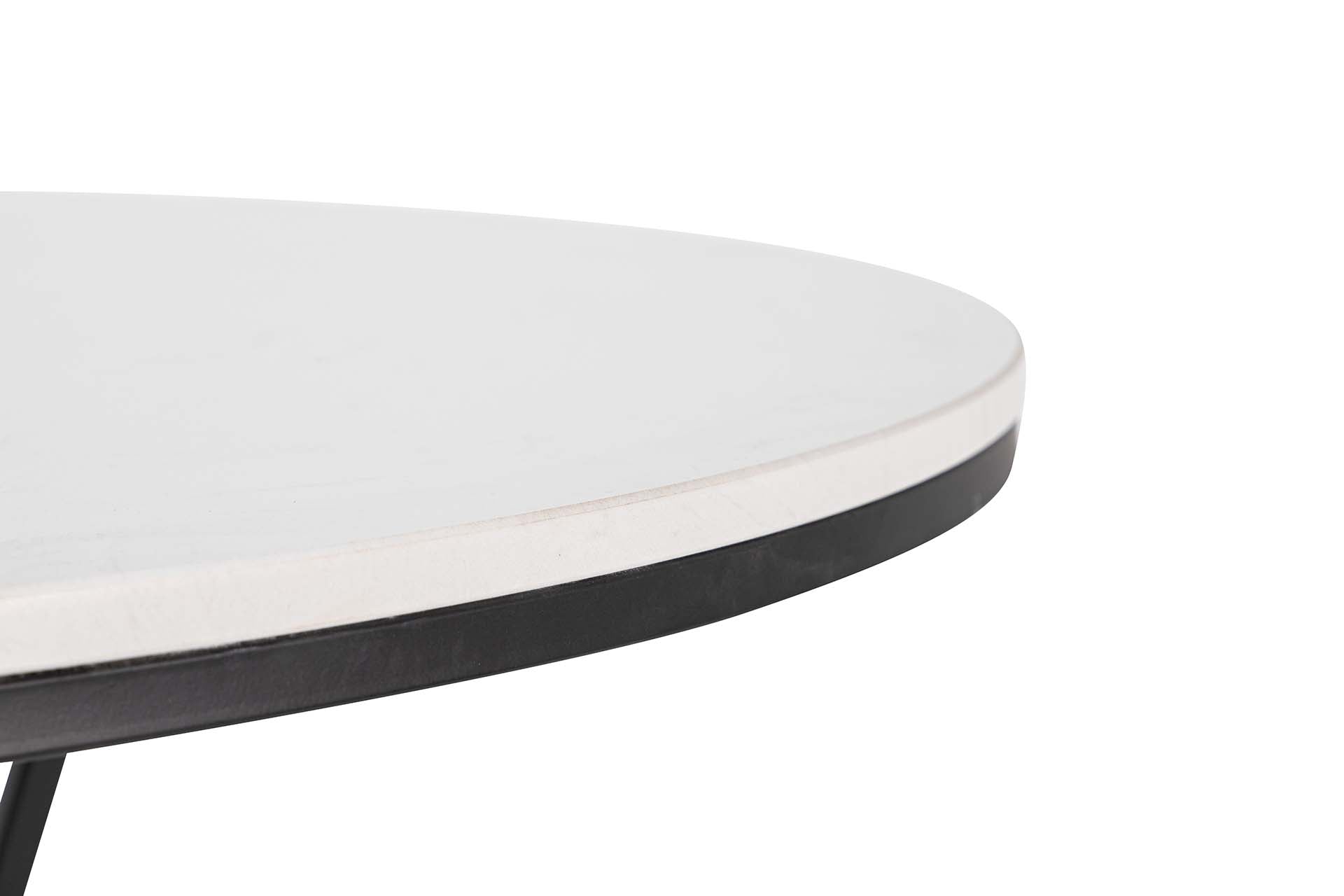 WHITE MARBLE METAL TABLE 70x70x110 CM