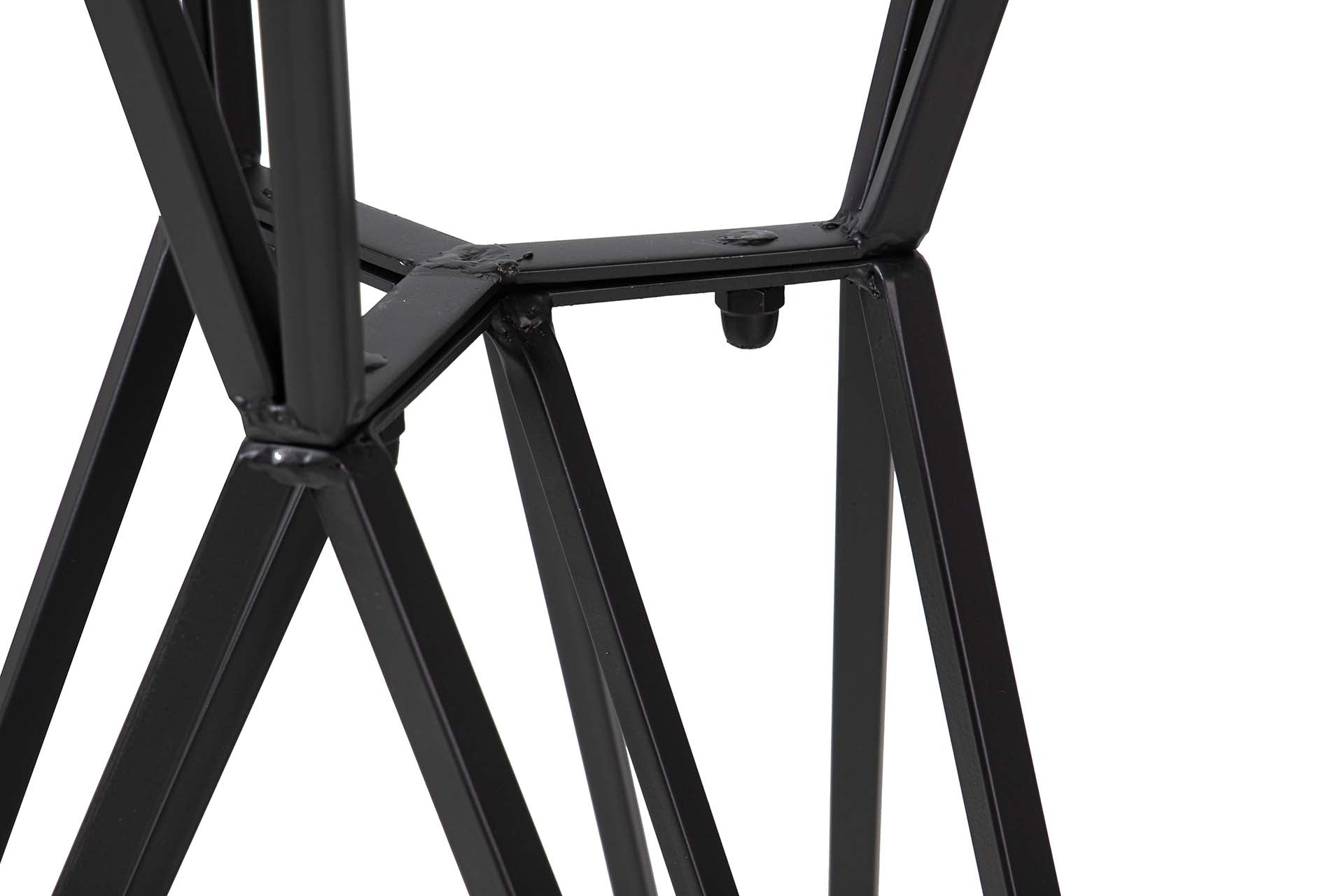 MESA DE METAL MÁRMORE BRANCO 70x70x110 CM