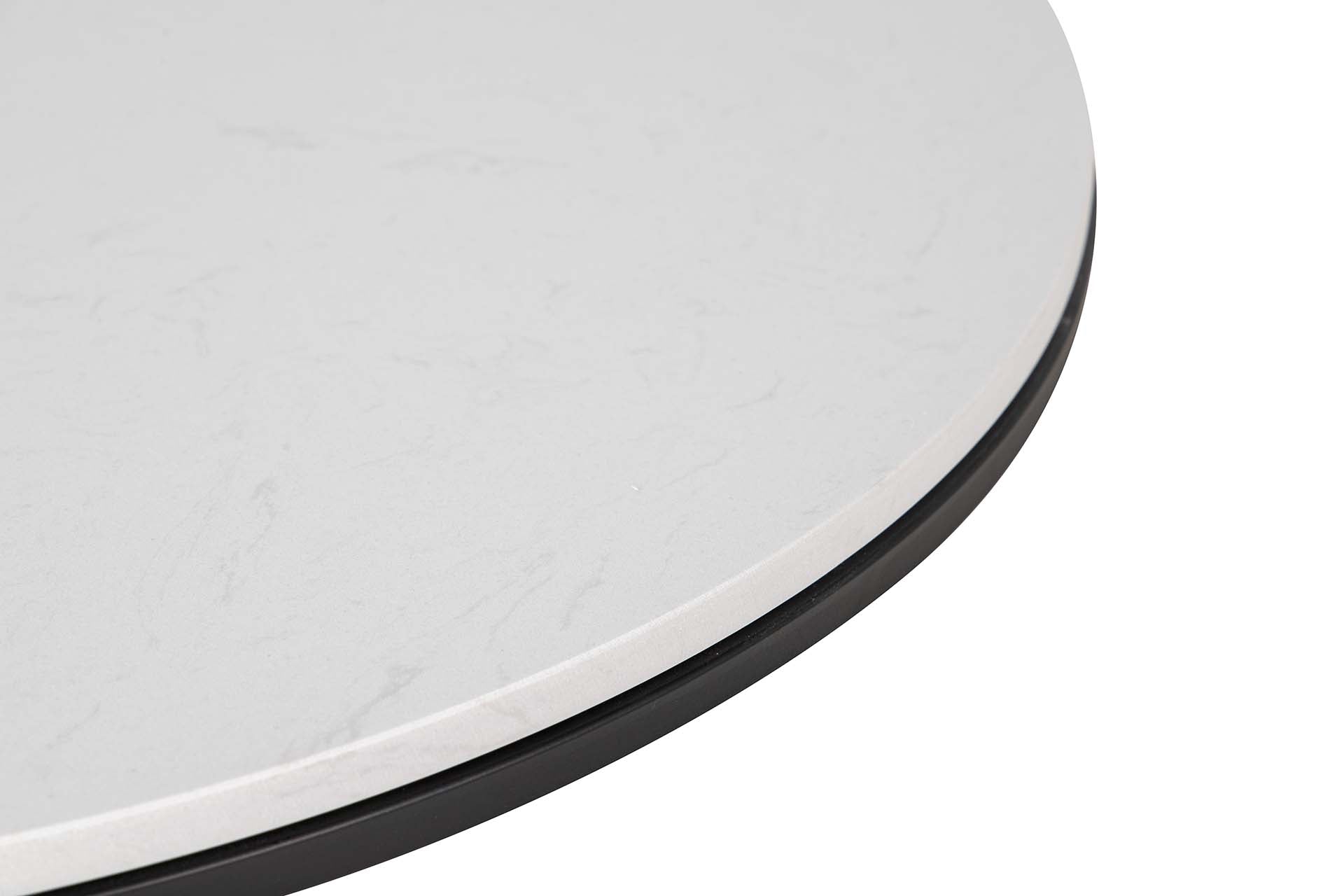 WHITE MARBLE METAL TABLE 80x80x75 CM