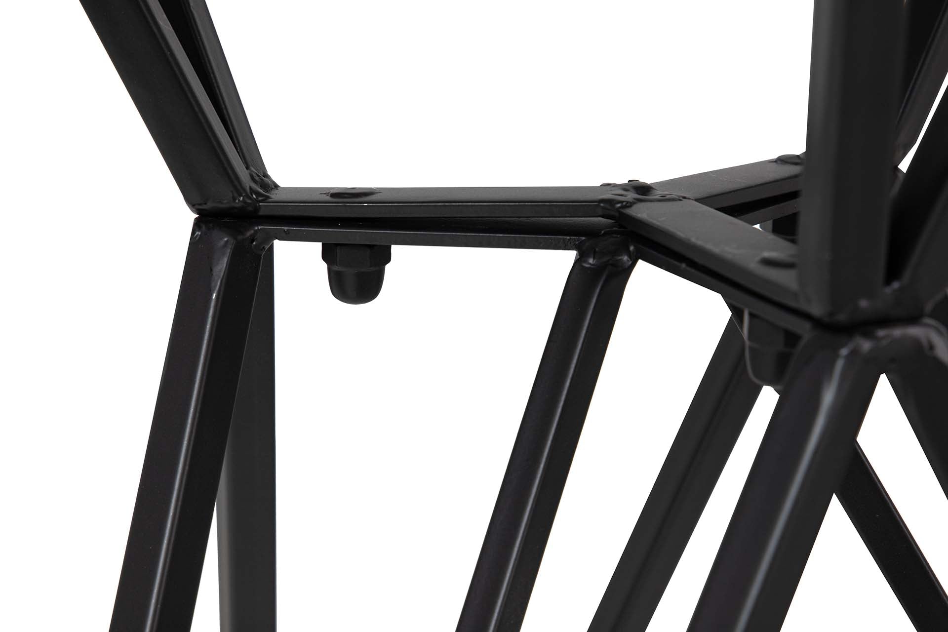 MESA METAL MARMOL BLANCO 80x80x75 CM