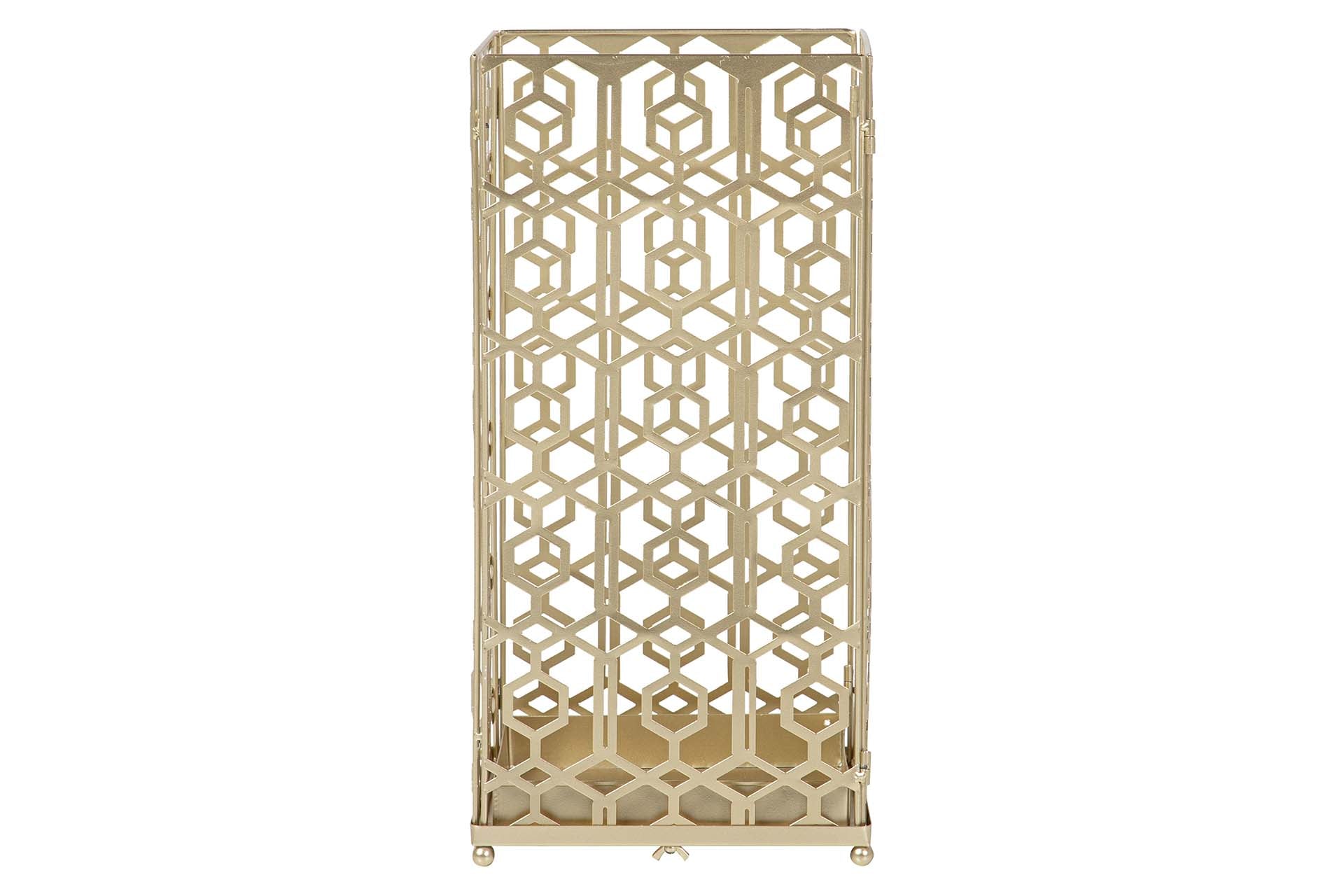 PARAGUERO METAL KD CHAMPAGNE 25x25x49 CM