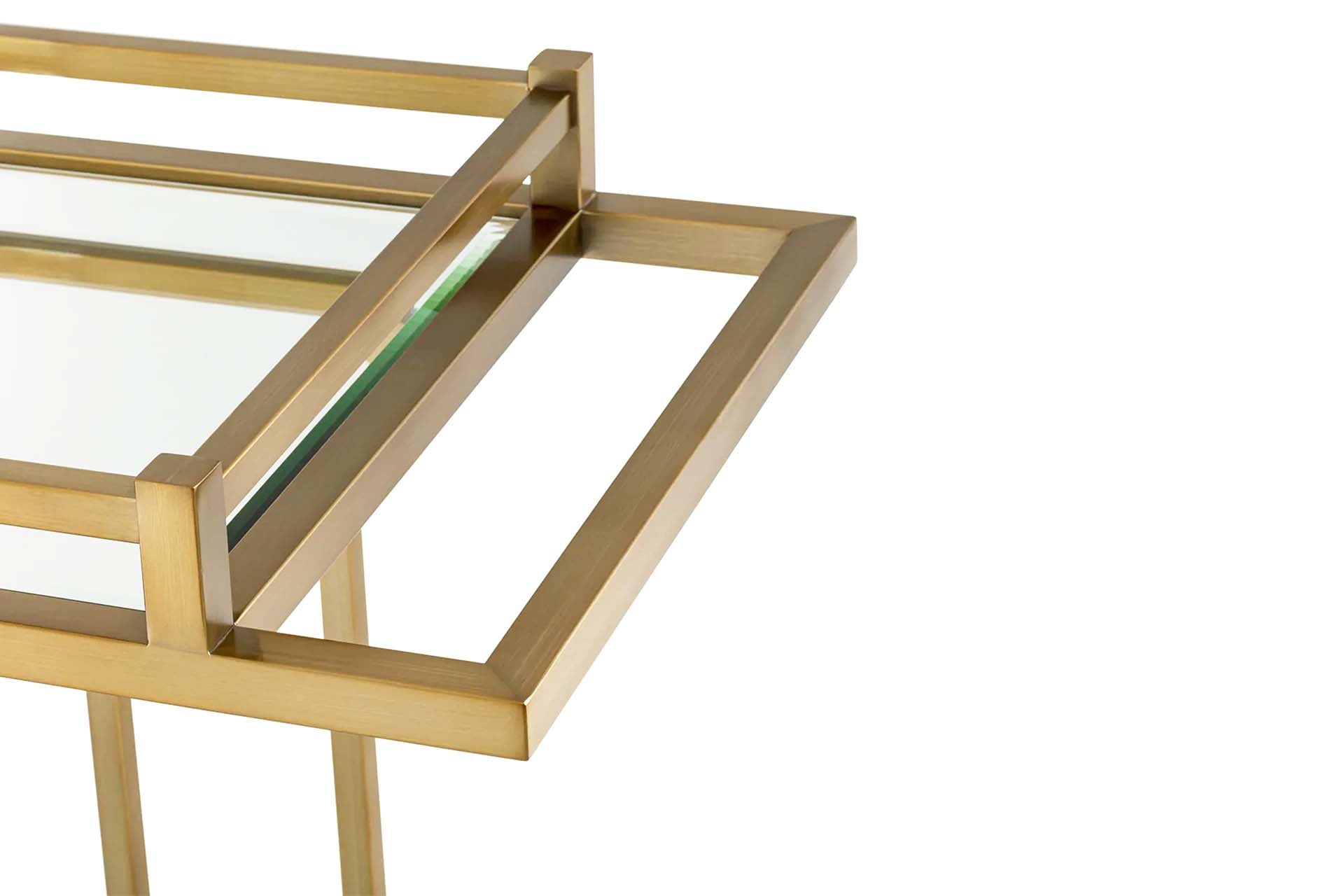 CAMARERA METAL CRISTAL DORADA 78x46x74 CM