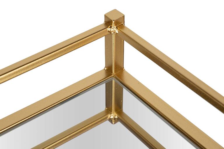 CAMARERA METAL CRISTAL DORADA 78x46x74 CM