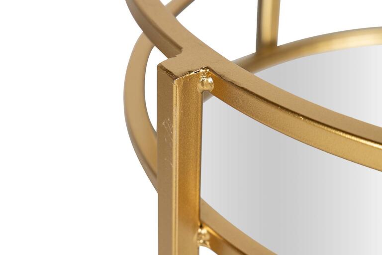 CAMARERA METAL CRISTAL DORADA 70x47x76 CM