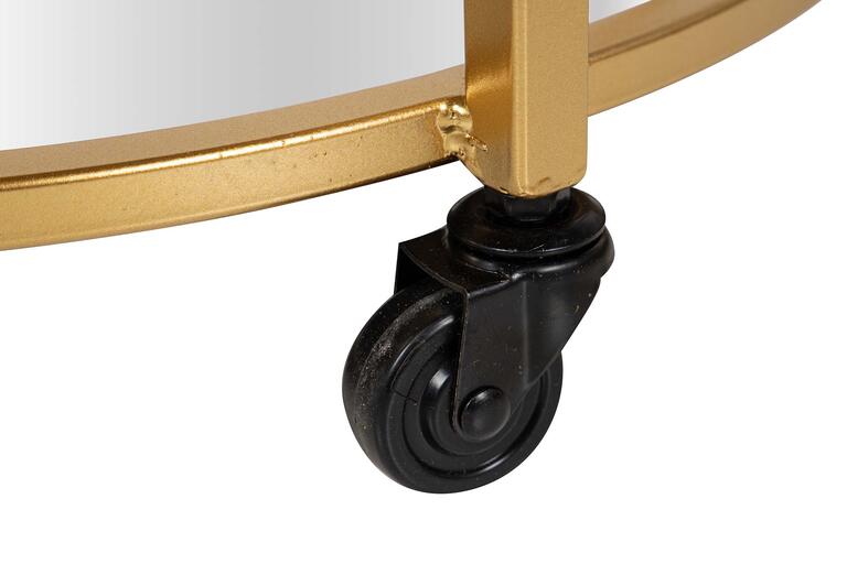 CAMARERA METAL CRISTAL DORADA 70x47x76 CM