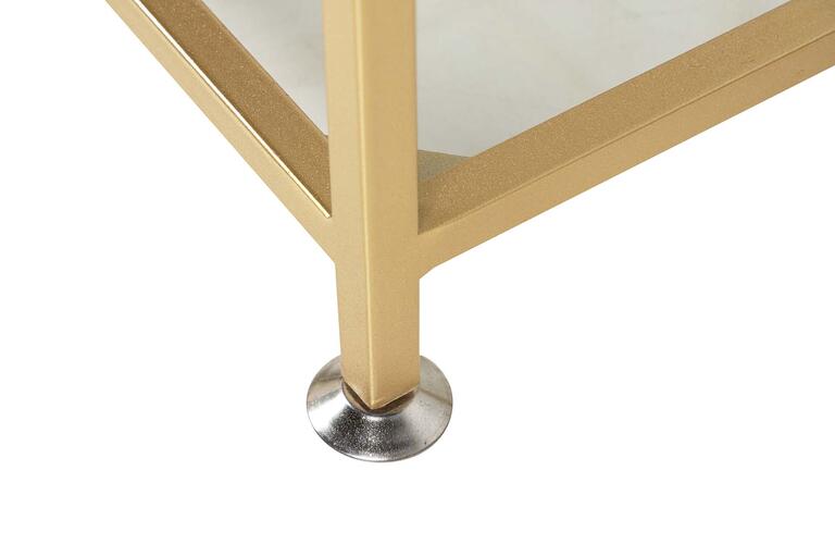 ESTANTERIA METAL DORADA BALDAS CRISTAL 60x42x174CM