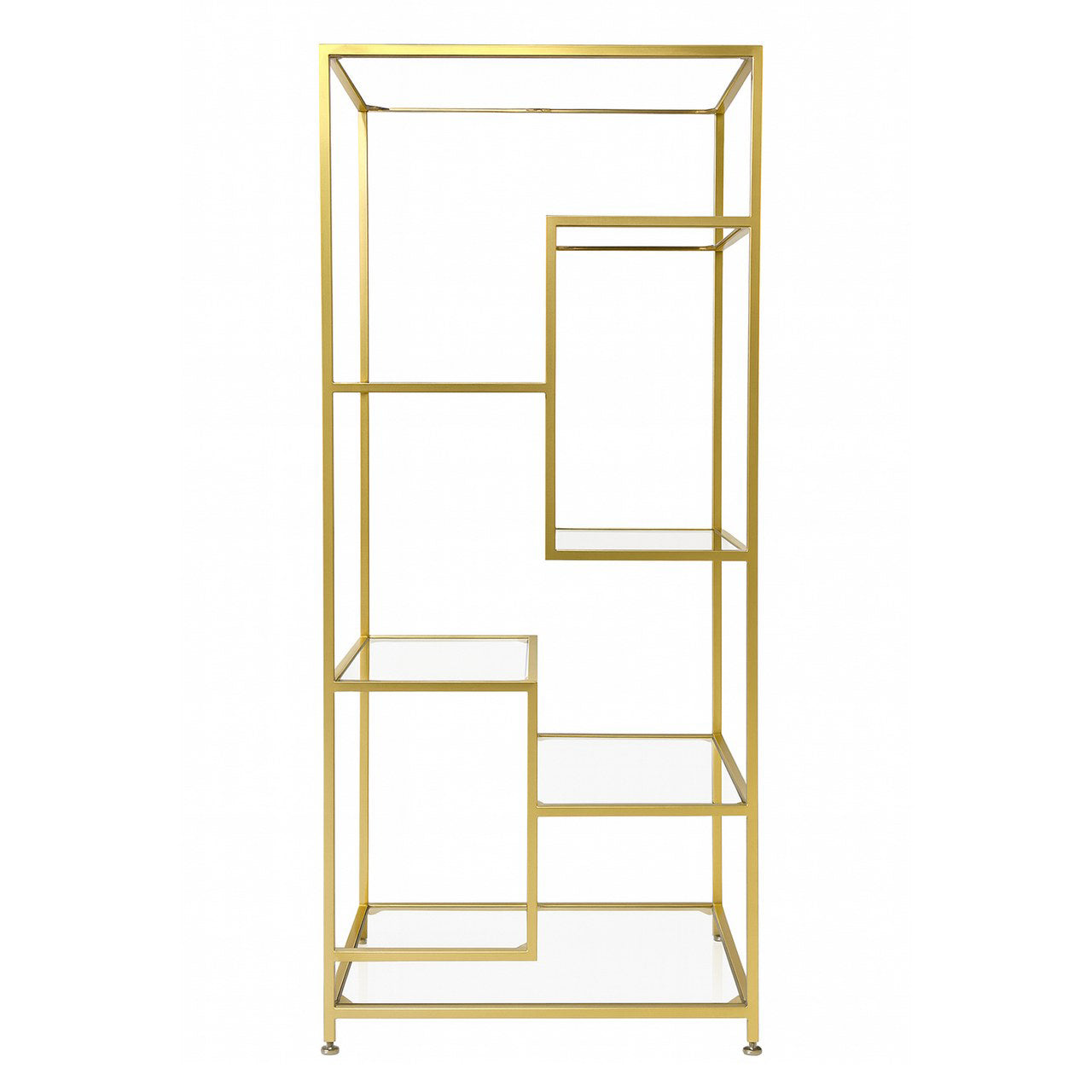 ESTANTERIA METAL DORADA BALDAS CRISTAL 60x42x174CM