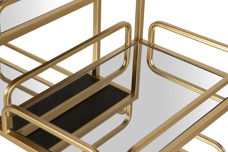 CAMARERA METAL DORADO CRISTAL 75x40x85 CM