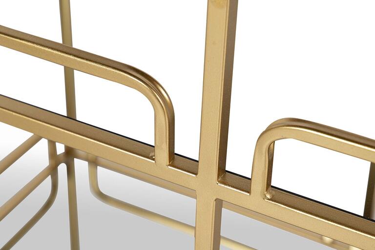 CAMARERA METAL DORADO CRISTAL 75x40x85 CM