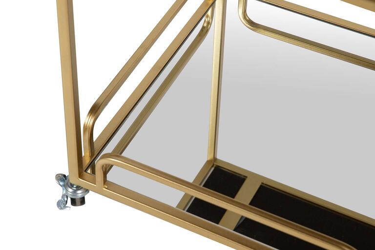 CAMARERA METAL DORADO CRISTAL 75x40x85 CM