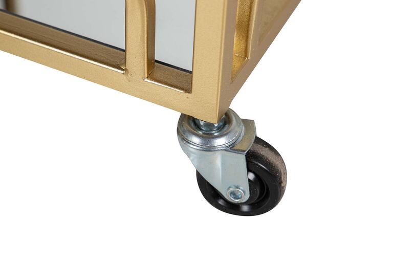 CAMARERA METAL DORADO CRISTAL 75x40x85 CM