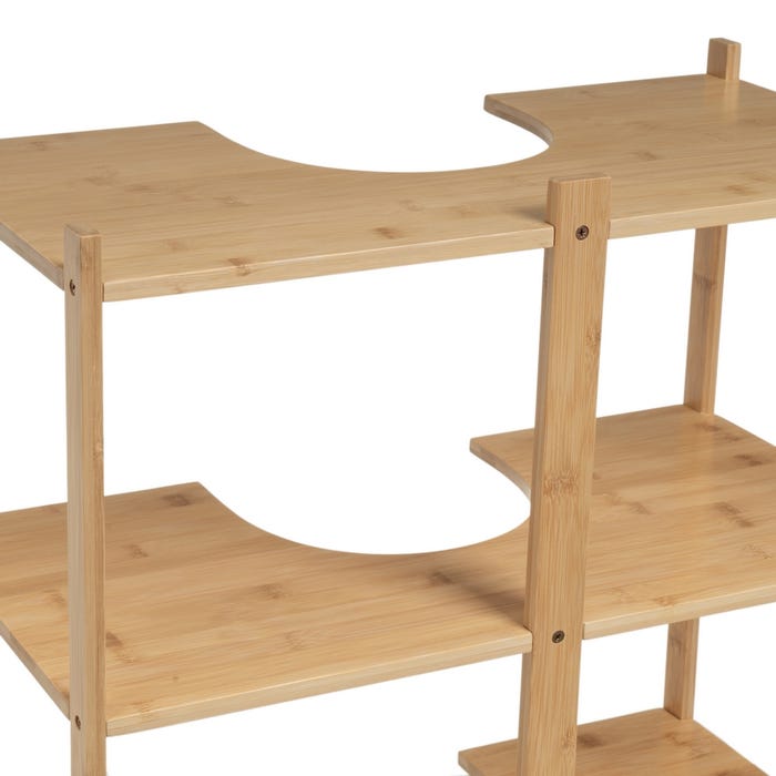 Mueble Bajo Lavabo Bambú 60 X 30 X 60 Cm
