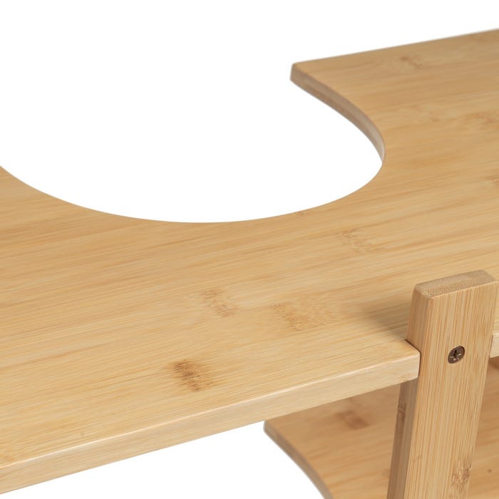 Mueble Bajo Lavabo Bambú 60 X 30 X 60 Cm