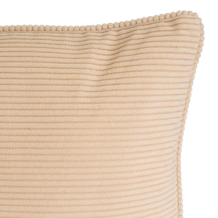 Cojín Terciopelo Teñido Canalé Beige 50 X 30 Cm