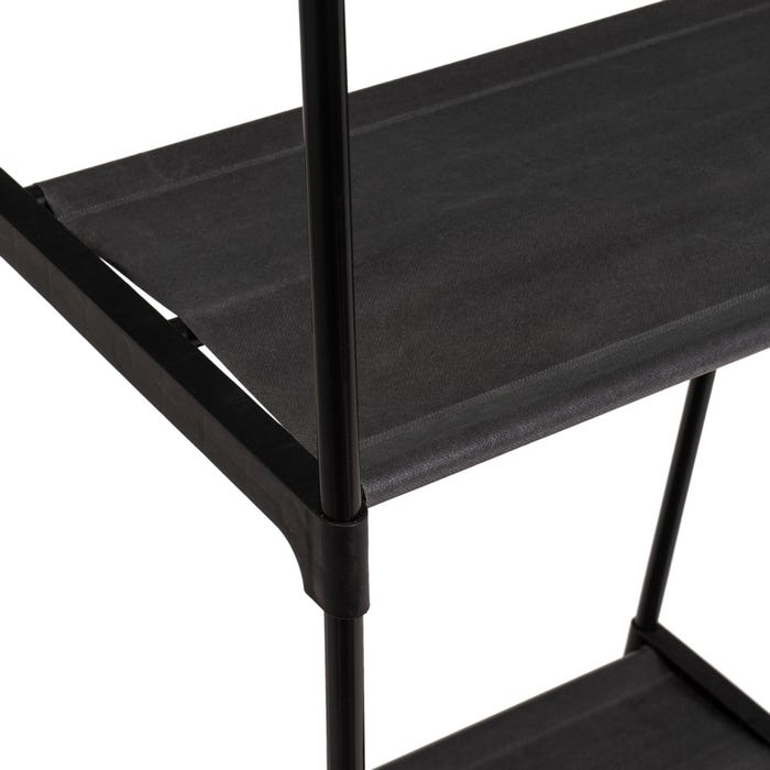 Metal-Black Fabric Coat Rack 84 X 43 X 156 Cm