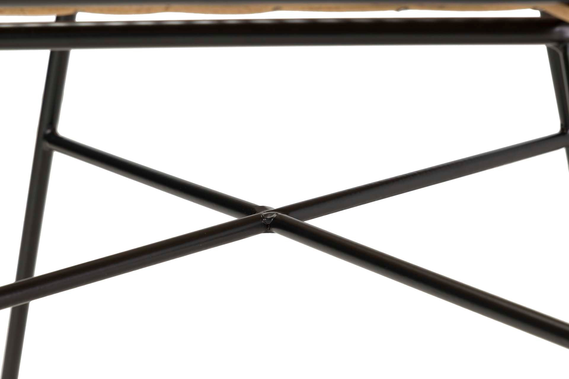 CADEIRA DE RATTAN SINTÉTICO PRETO NATURAL 58x59x82 CM