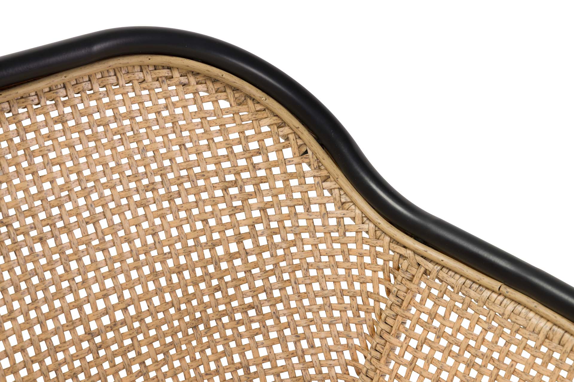 CADEIRA DE RATTAN SINTÉTICO PRETO NATURAL 58x59x82 CM