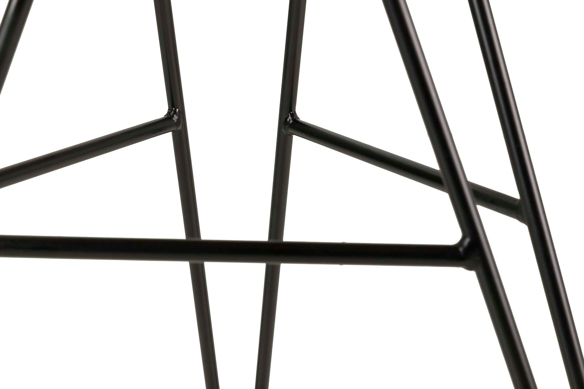 SYNTHETIC RATTAN IRON GLASS TABLE 75x75x75 CM