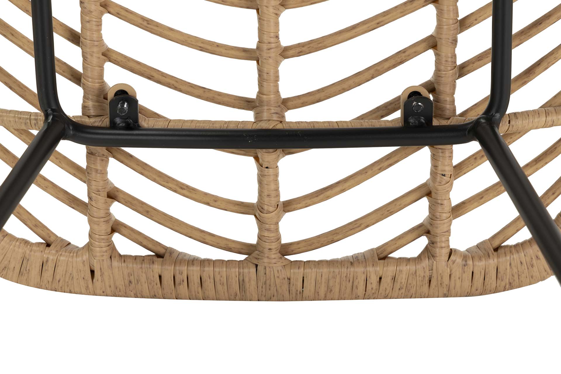 NATURAL BLACK SYNTHETIC RATTAN STOOL 53x58x109CM