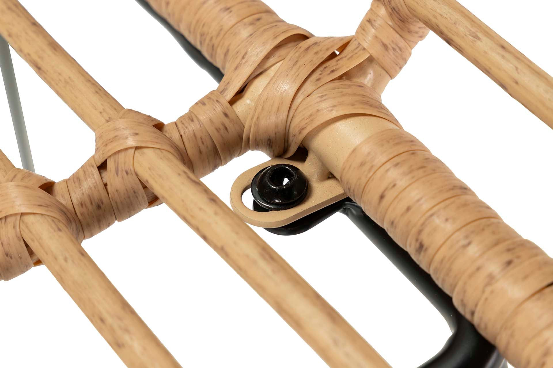 NATURAL BLACK SYNTHETIC RATTAN CHAIR 58x56x77 CM