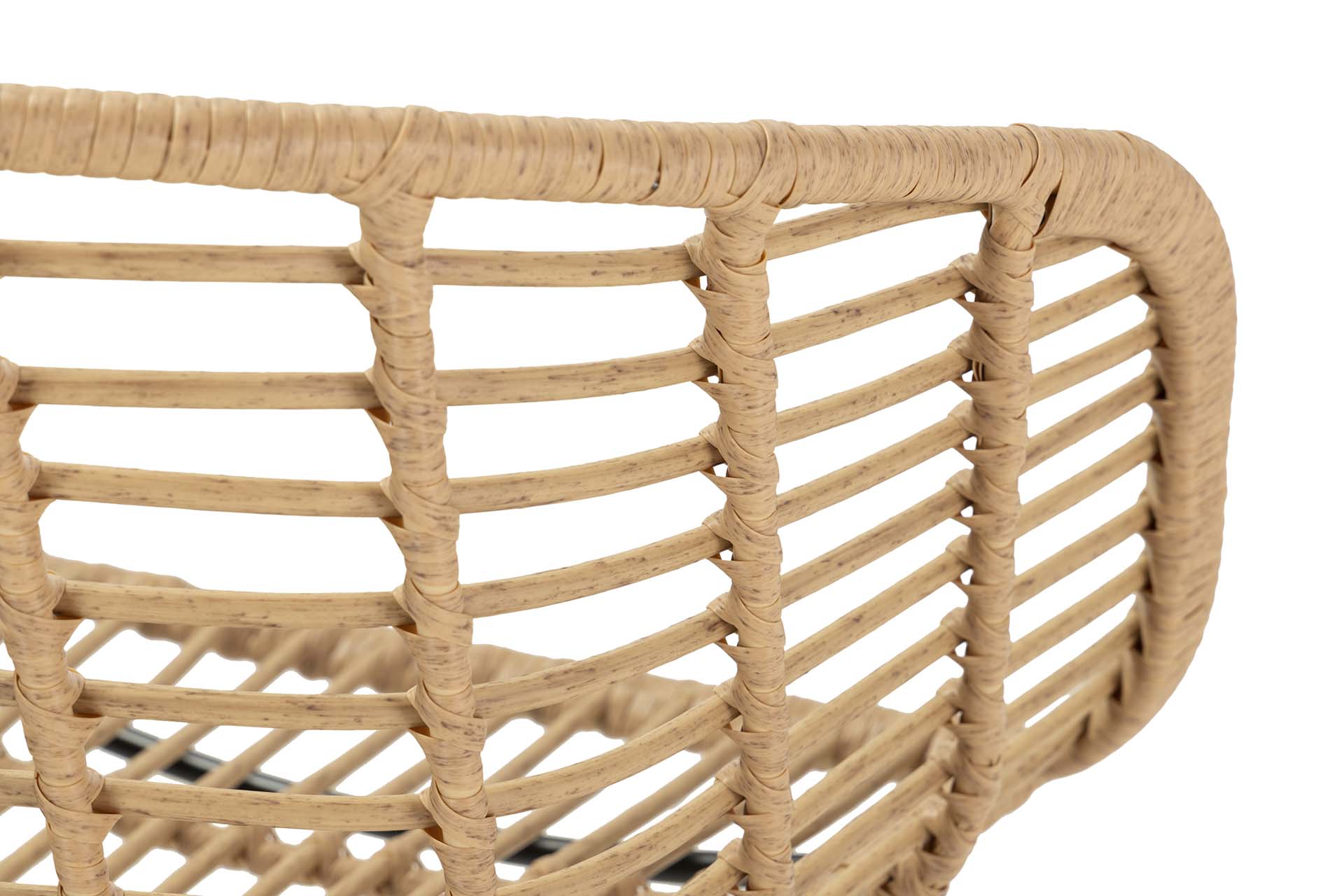 NATURAL BLACK SYNTHETIC RATTAN CHAIR 58x56x77 CM