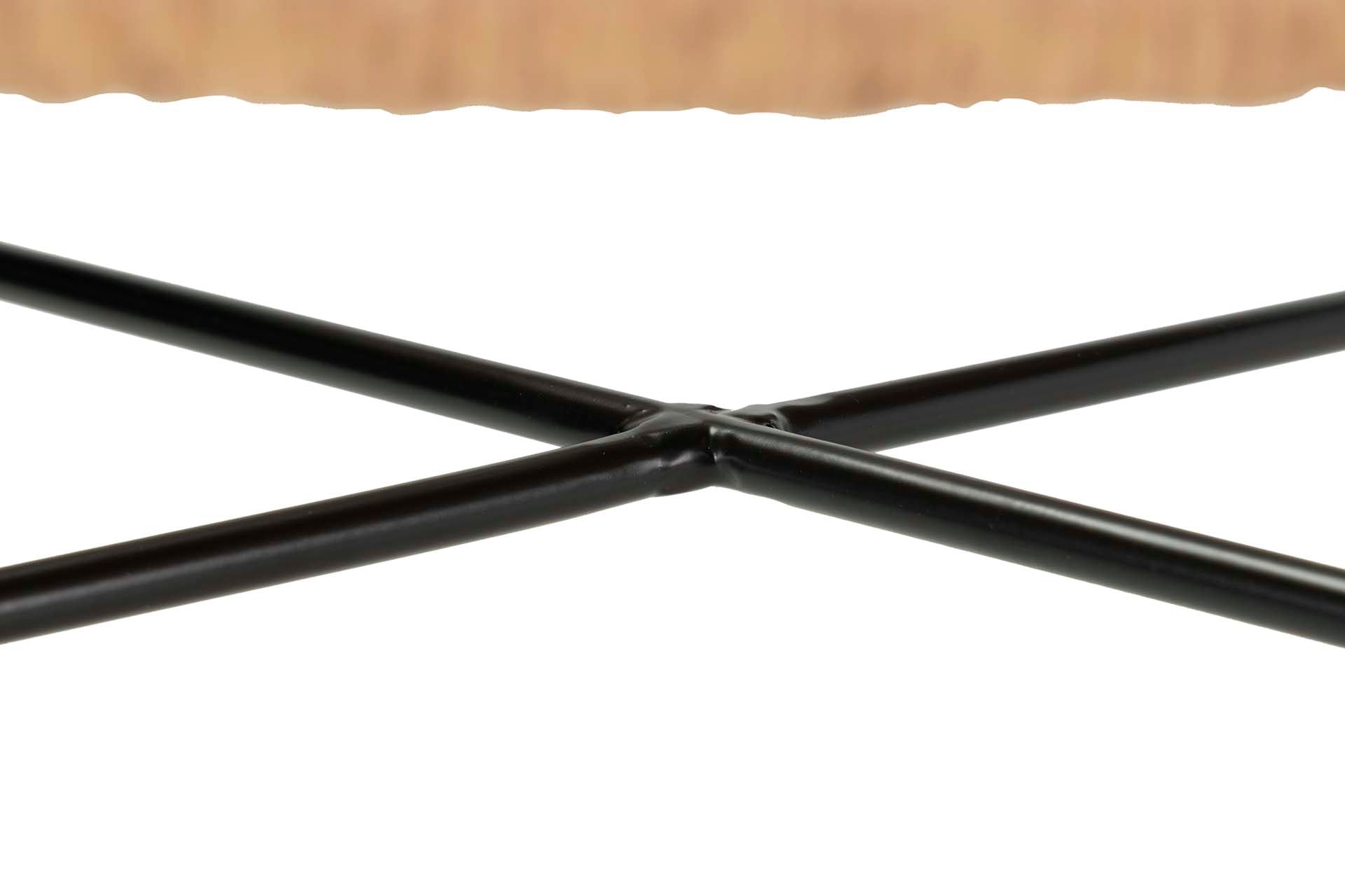 NATURAL BLACK SYNTHETIC RATTAN CHAIR 58x56x77 CM