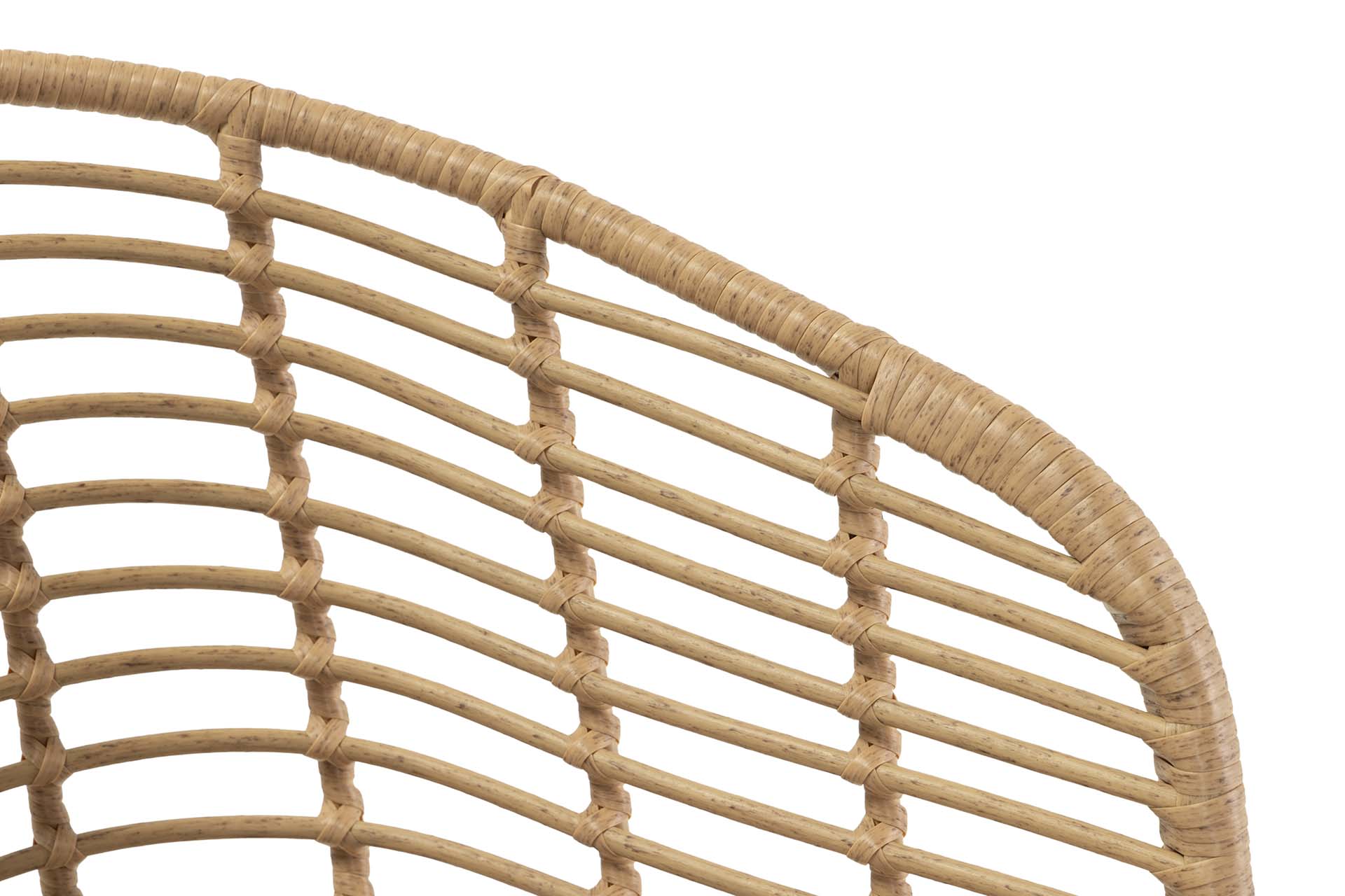 NATURAL BLACK SYNTHETIC RATTAN CHAIR 58x56x77 CM