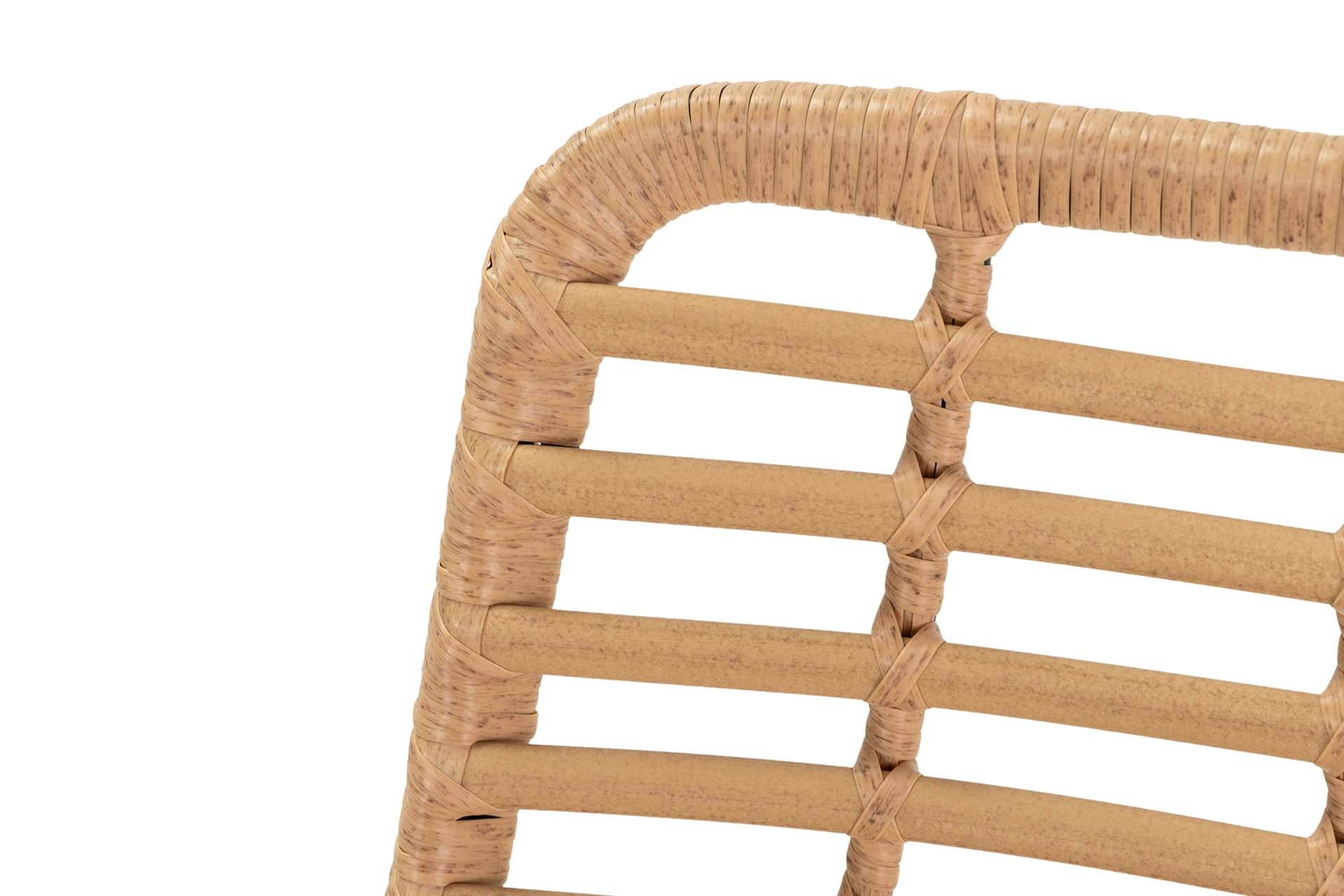 NATURAL BLACK SYNTHETIC RATTAN CHAIR 87x63x79 CM