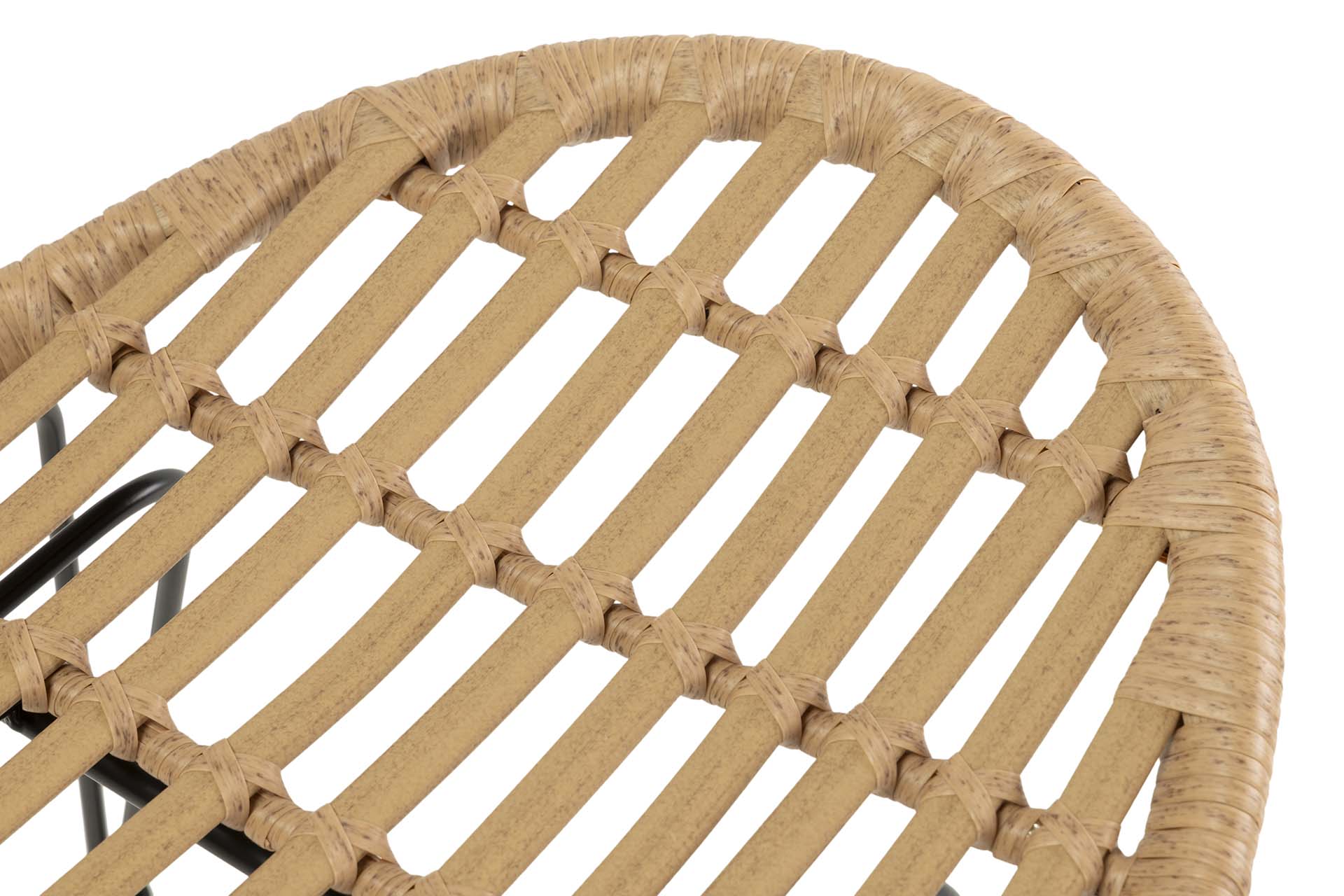 NATURAL BLACK SYNTHETIC RATTAN CHAIR 87x63x79 CM