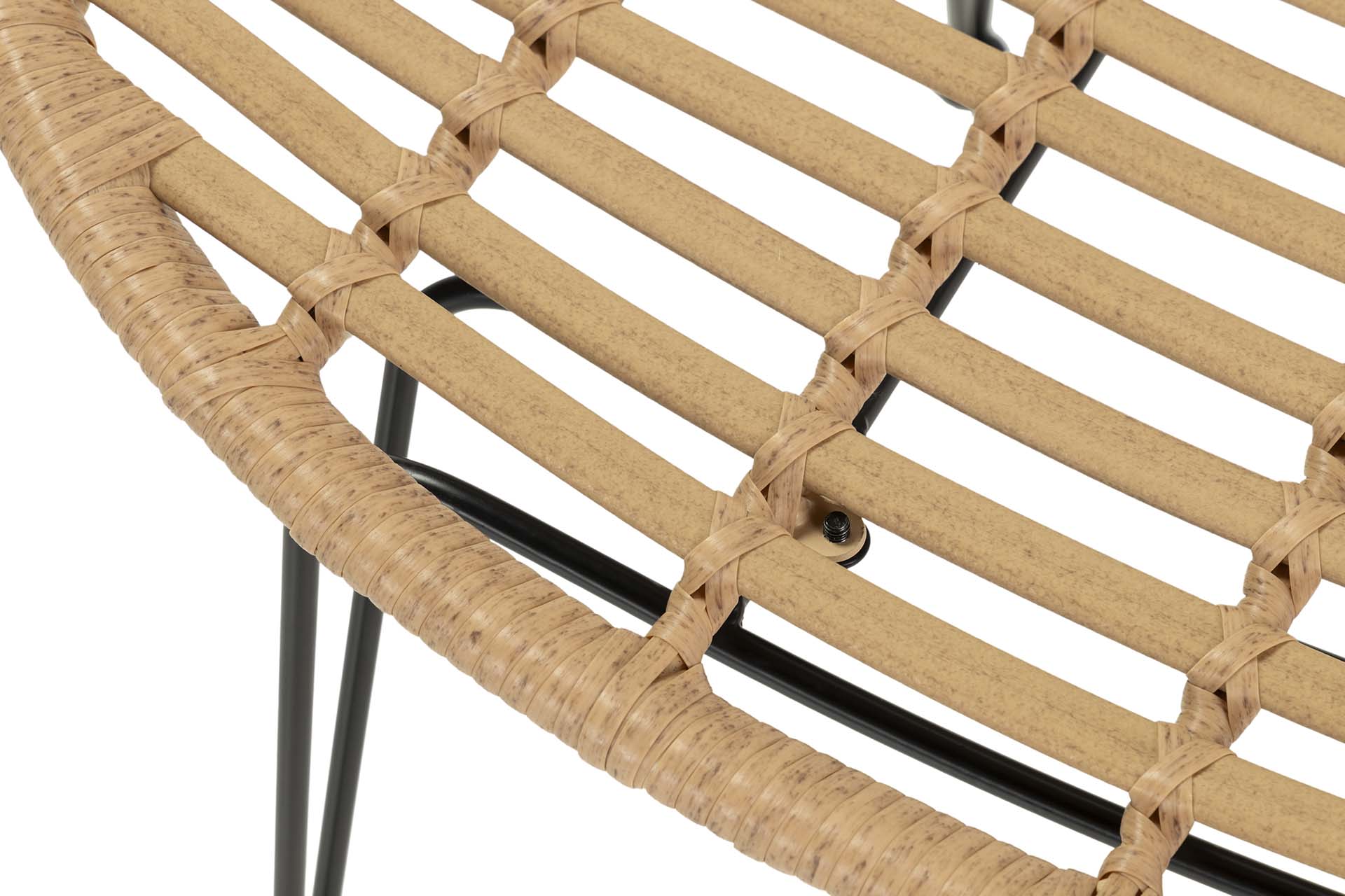 NATURAL BLACK SYNTHETIC RATTAN CHAIR 87x63x79 CM