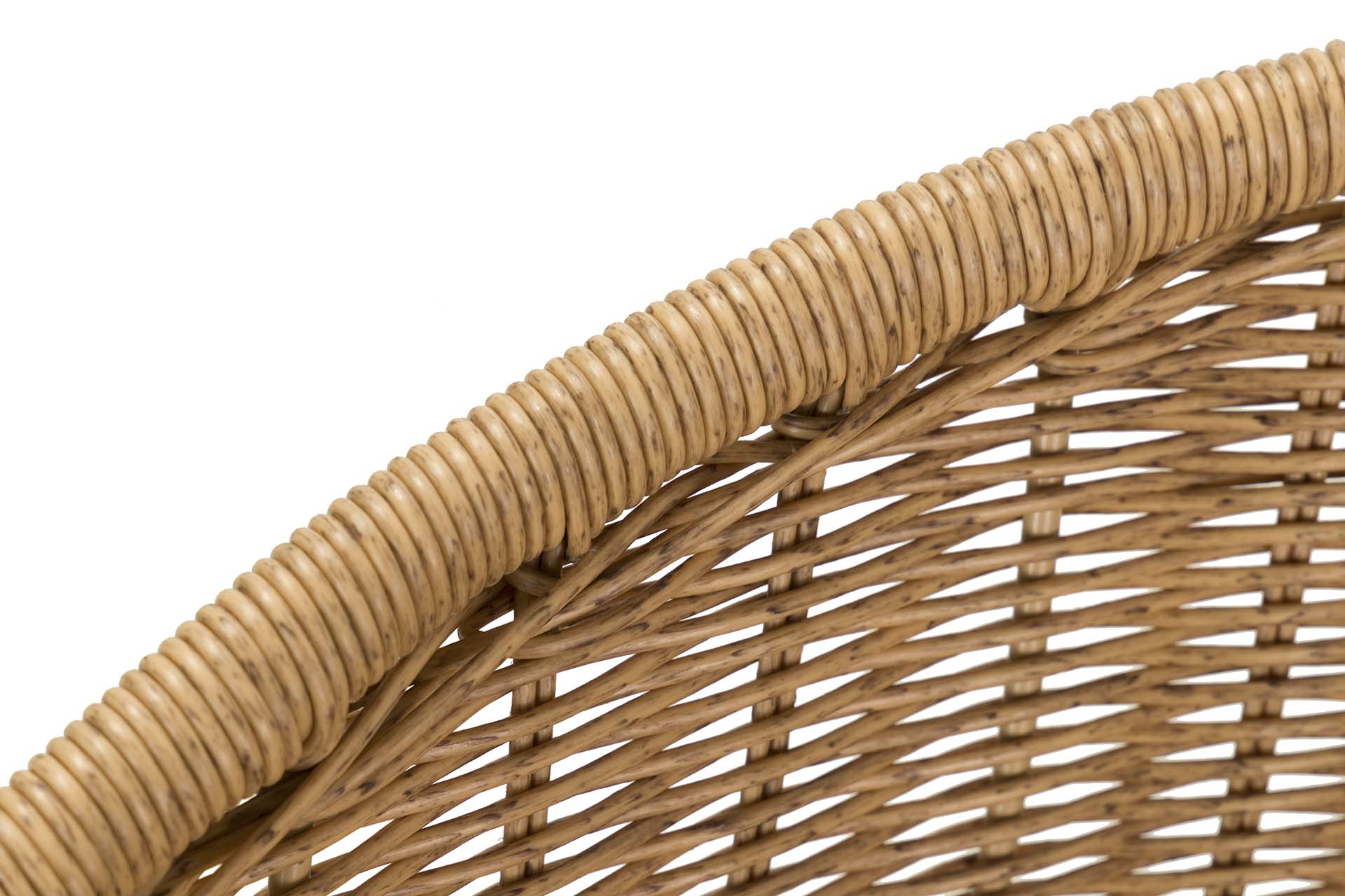 NATURAL BLACK SYNTHETIC RATTAN CHAIR 58x57x78 CM