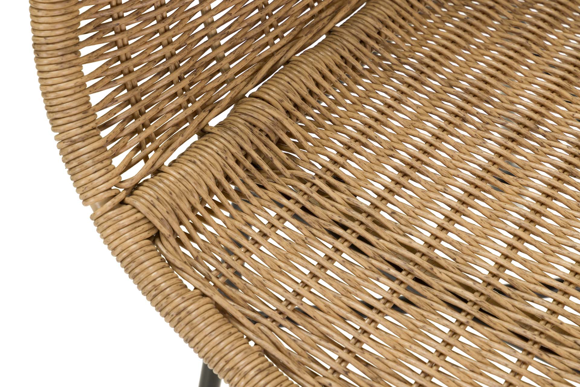 NATURAL BLACK SYNTHETIC RATTAN CHAIR 58x57x78 CM