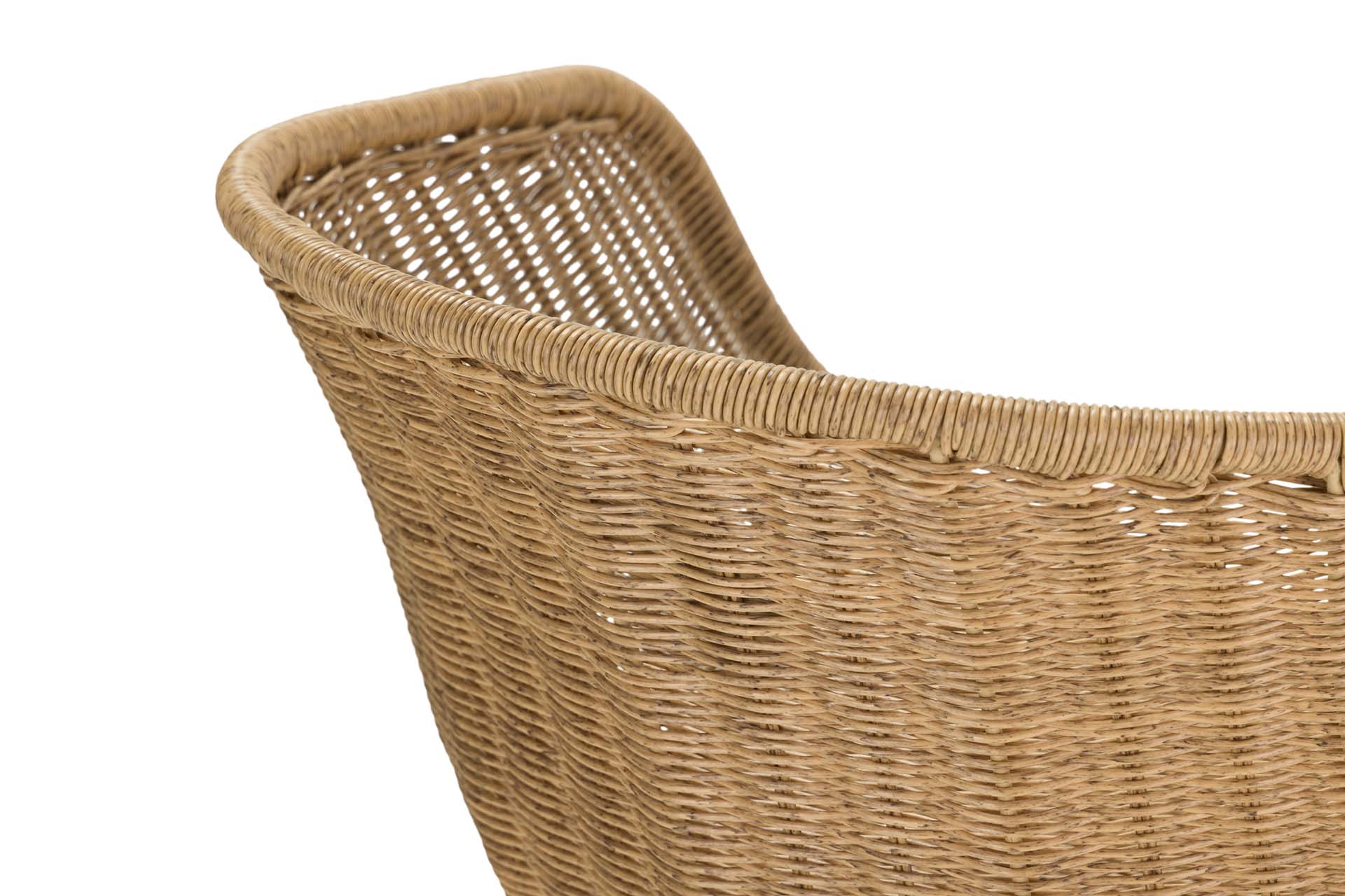 NATURAL BLACK SYNTHETIC RATTAN CHAIR 58x57x78 CM