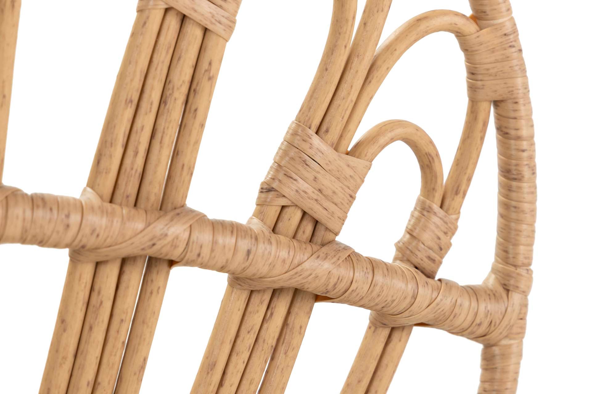 NATURAL BLACK SYNTHETIC RATTAN CHAIR 53x56x82 CM