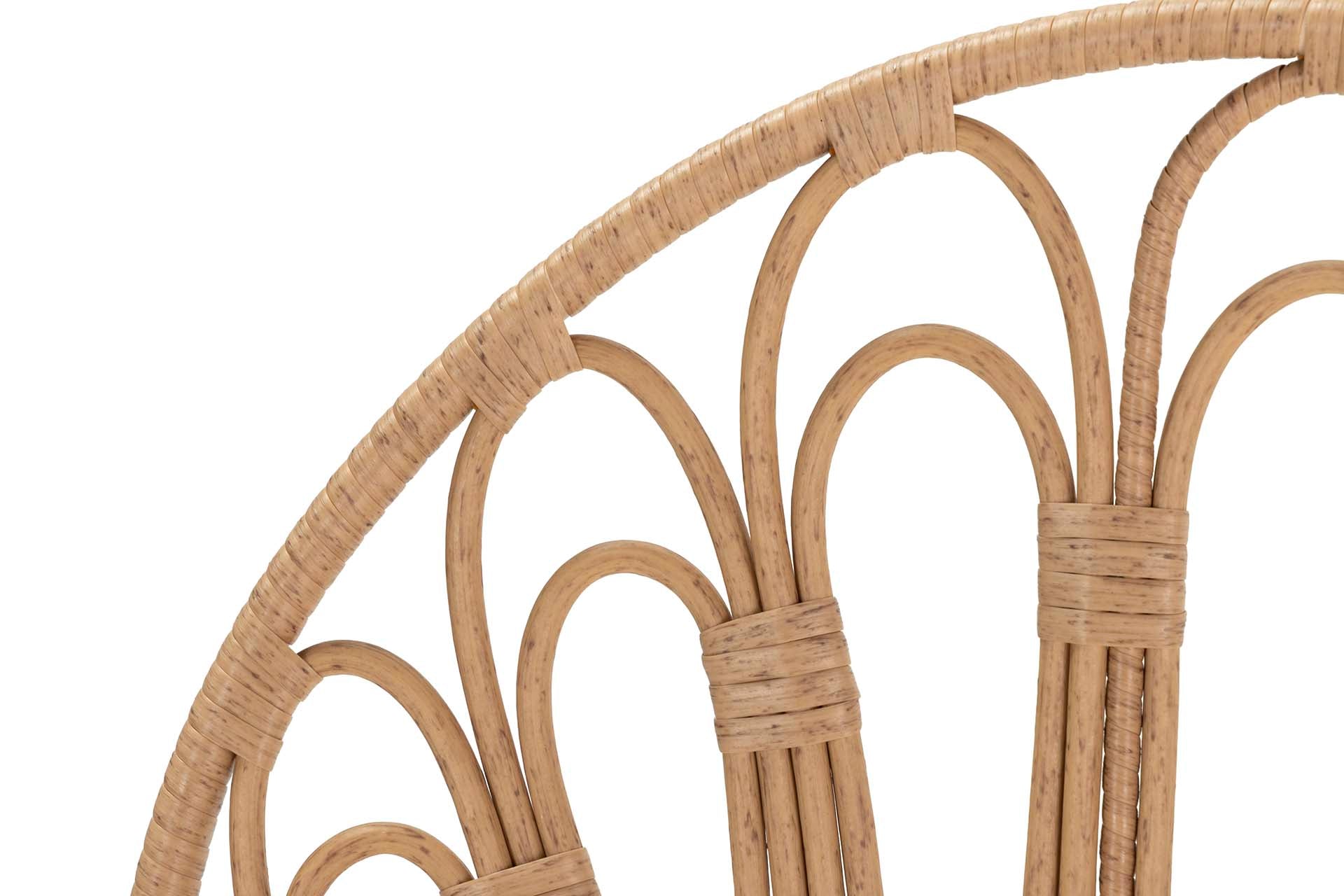 NATURAL BLACK SYNTHETIC RATTAN CHAIR 53x56x82 CM