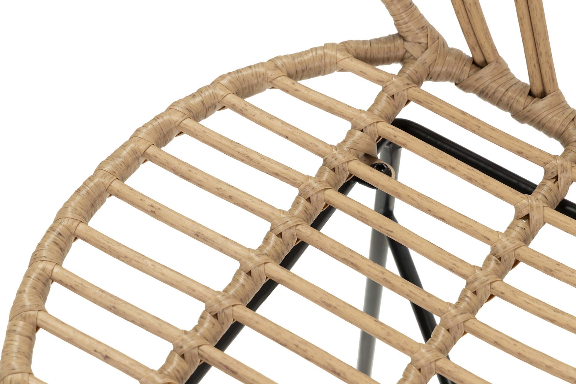 NATURAL BLACK SYNTHETIC RATTAN CHAIR 53x56x82 CM