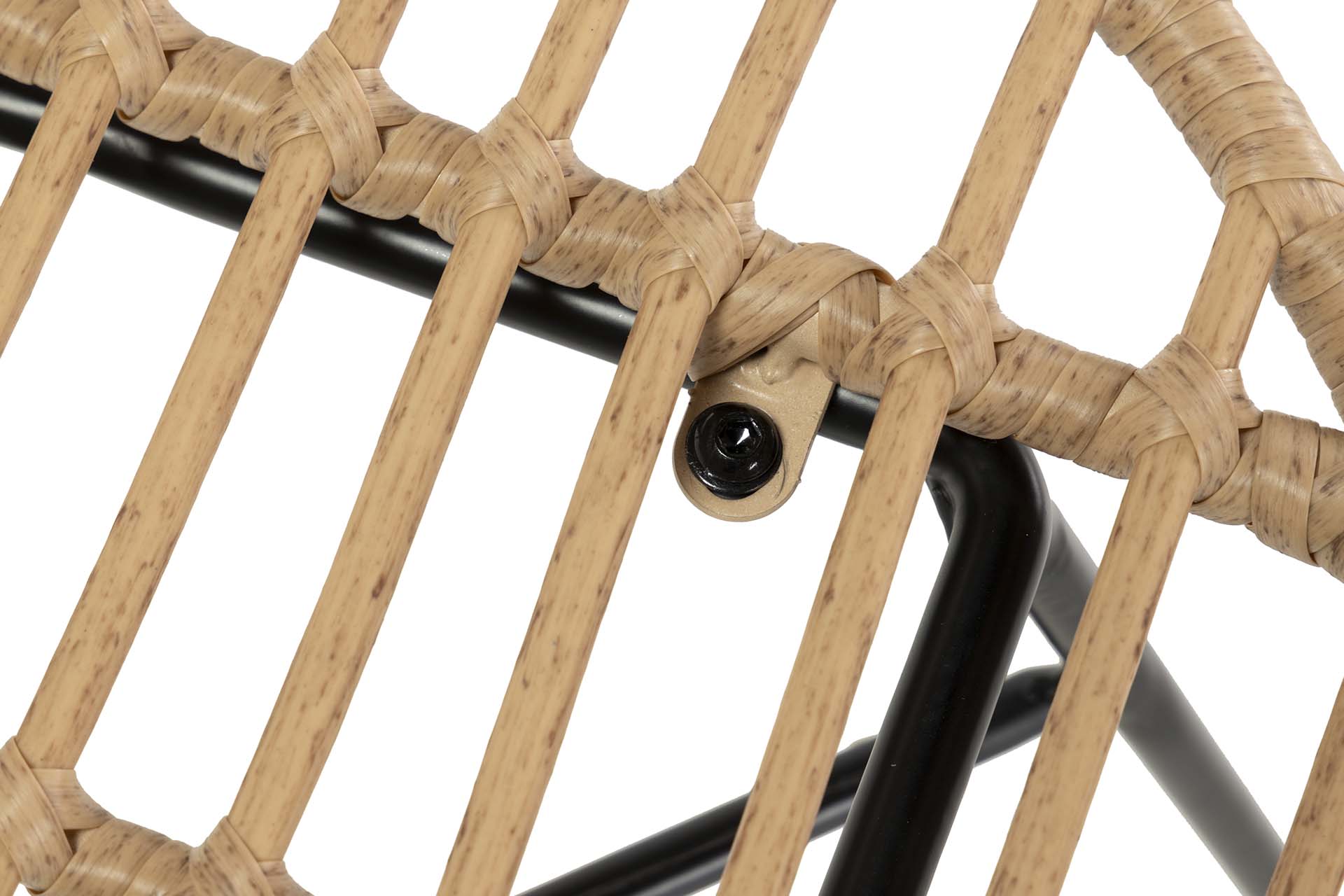 NATURAL BLACK SYNTHETIC RATTAN CHAIR 53x56x82 CM