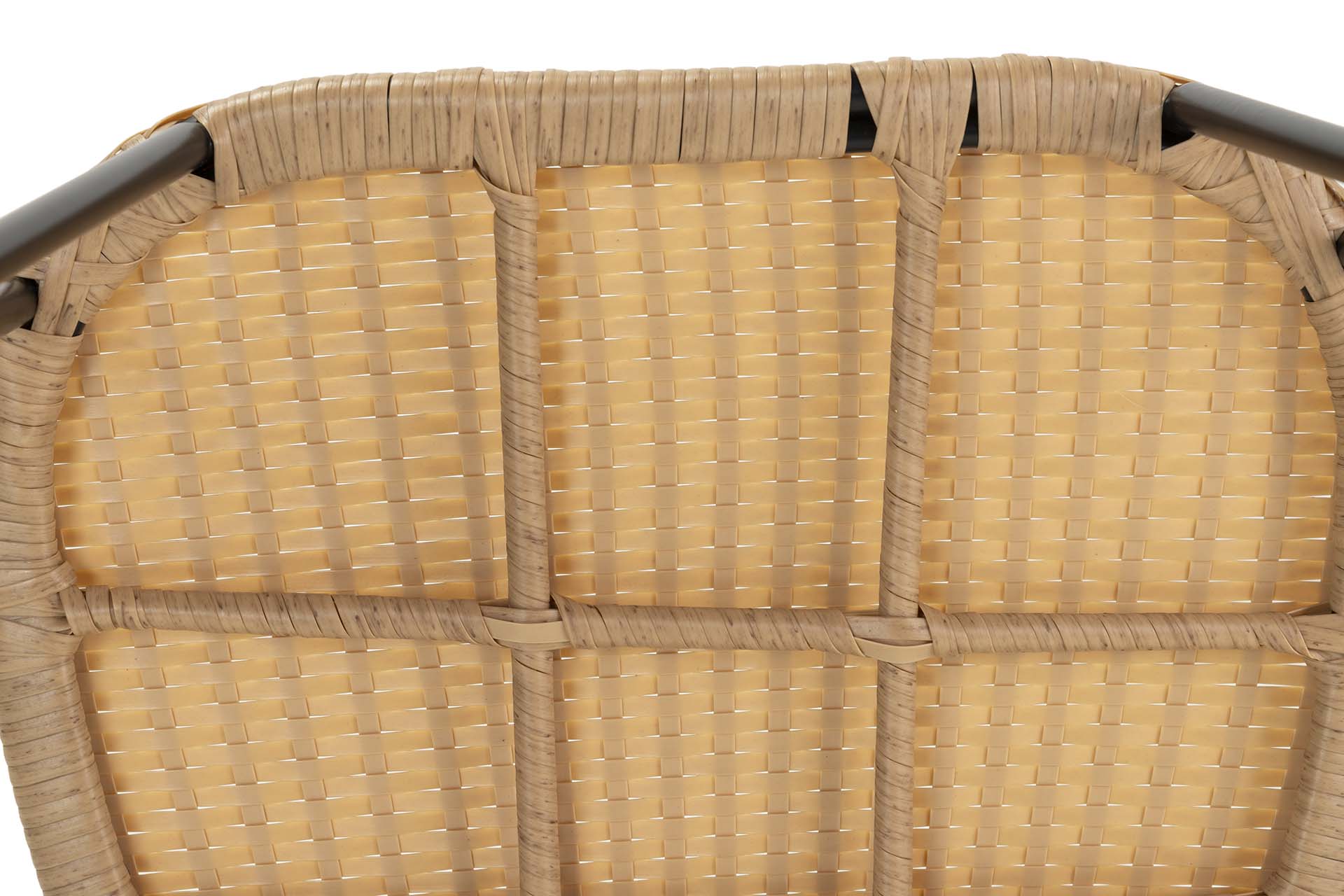 NATURAL BLACK SYNTHETIC RATTAN CHAIR 47x58x86 CM