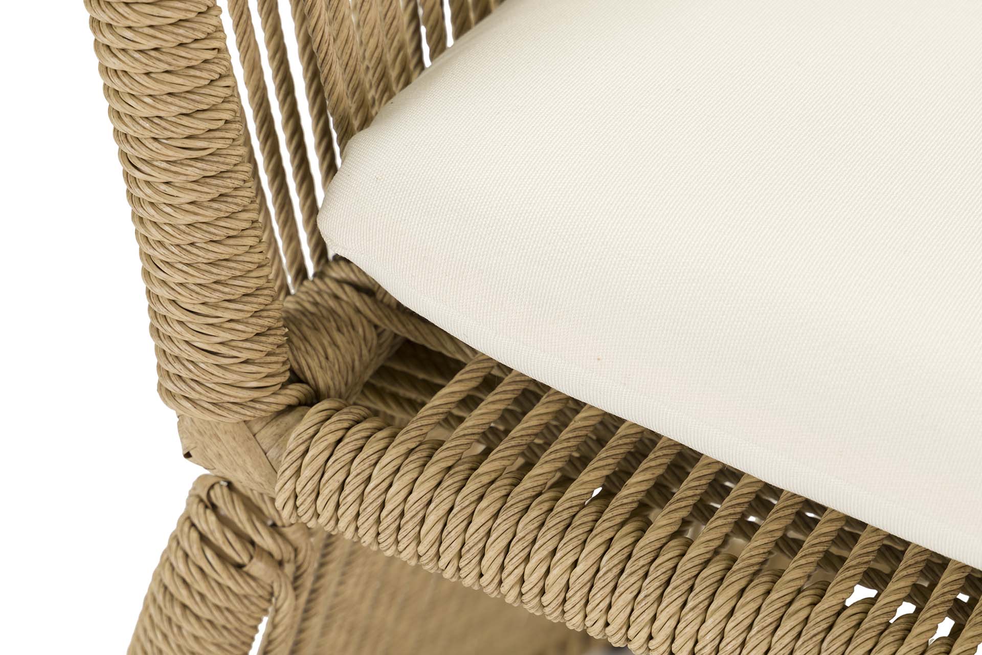 NATURAL SYNTHETIC RATTAN ARMCHAIR 59x68x83 CM