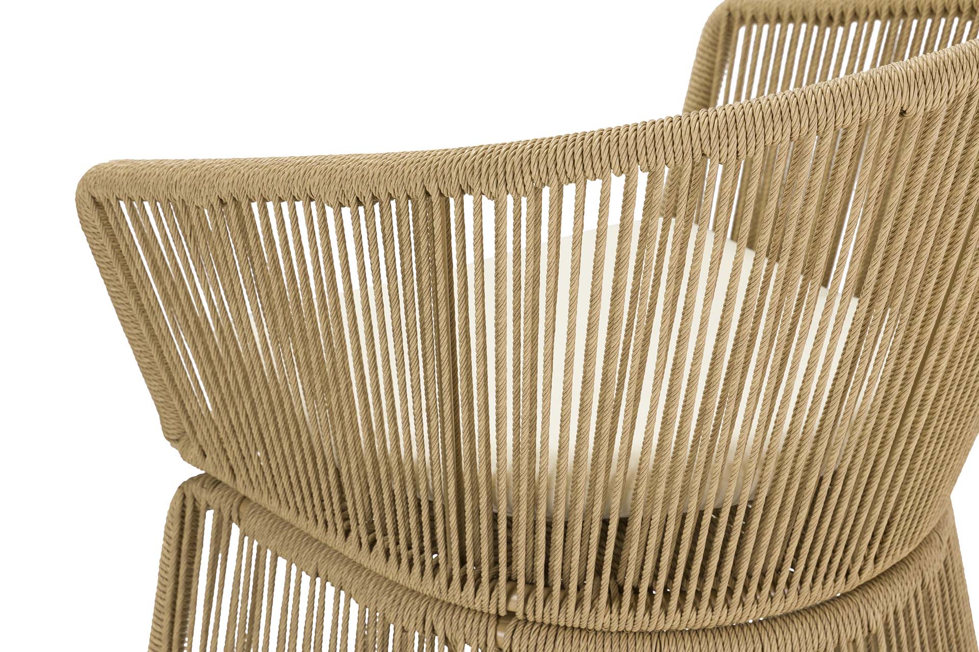 POLTRONA DE RATTAN SINTÉTICO NATURAL 59x68x83 CM